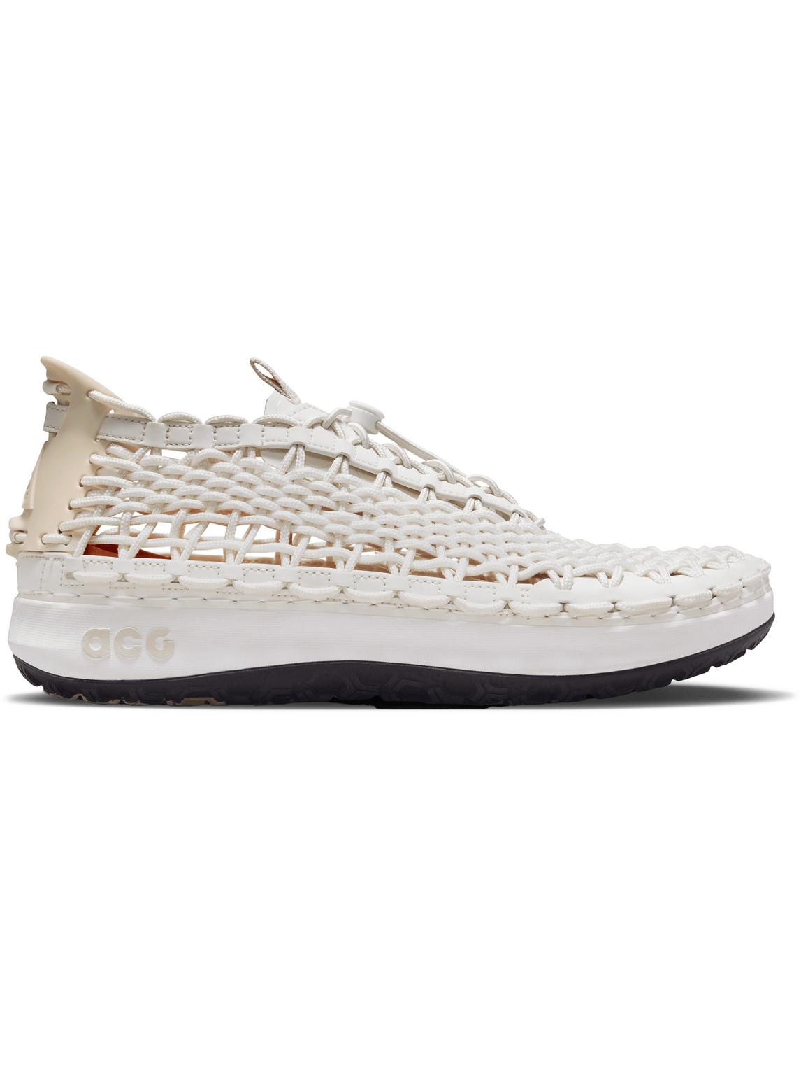 Nike Acg Watercat Woven Leather And Rubber-trimmed Woven Trainers In White  | ModeSens
