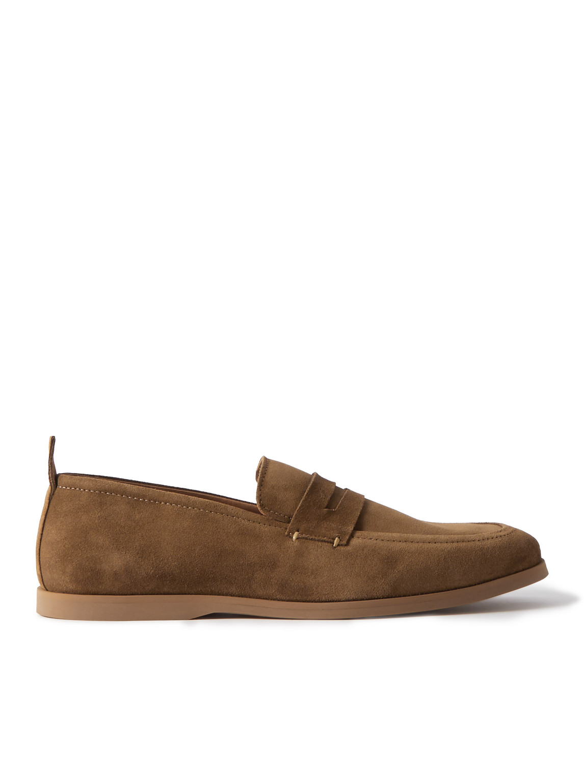 Mr P Regenerated Suede By Evolo® Penny Loafers In Brown