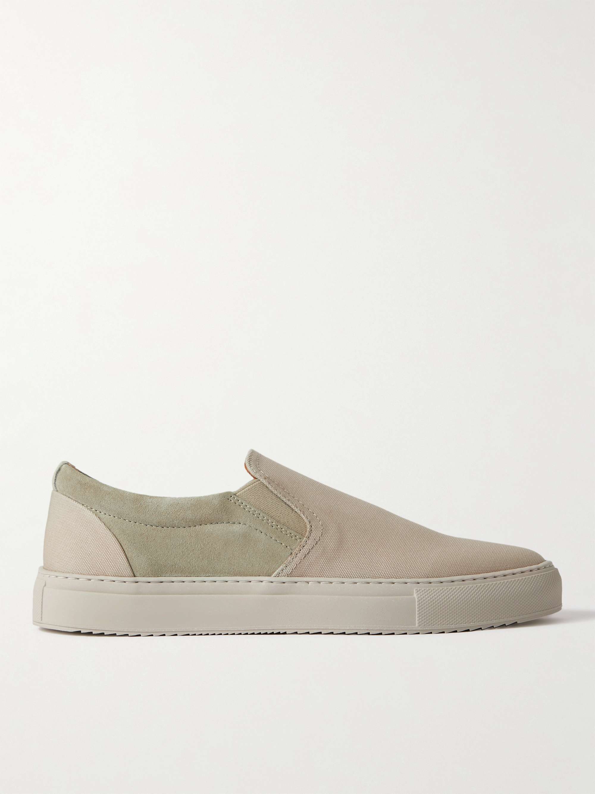 MR P. Larry Canvas and Suede Slip-On Sneakers for Men | MR PORTER