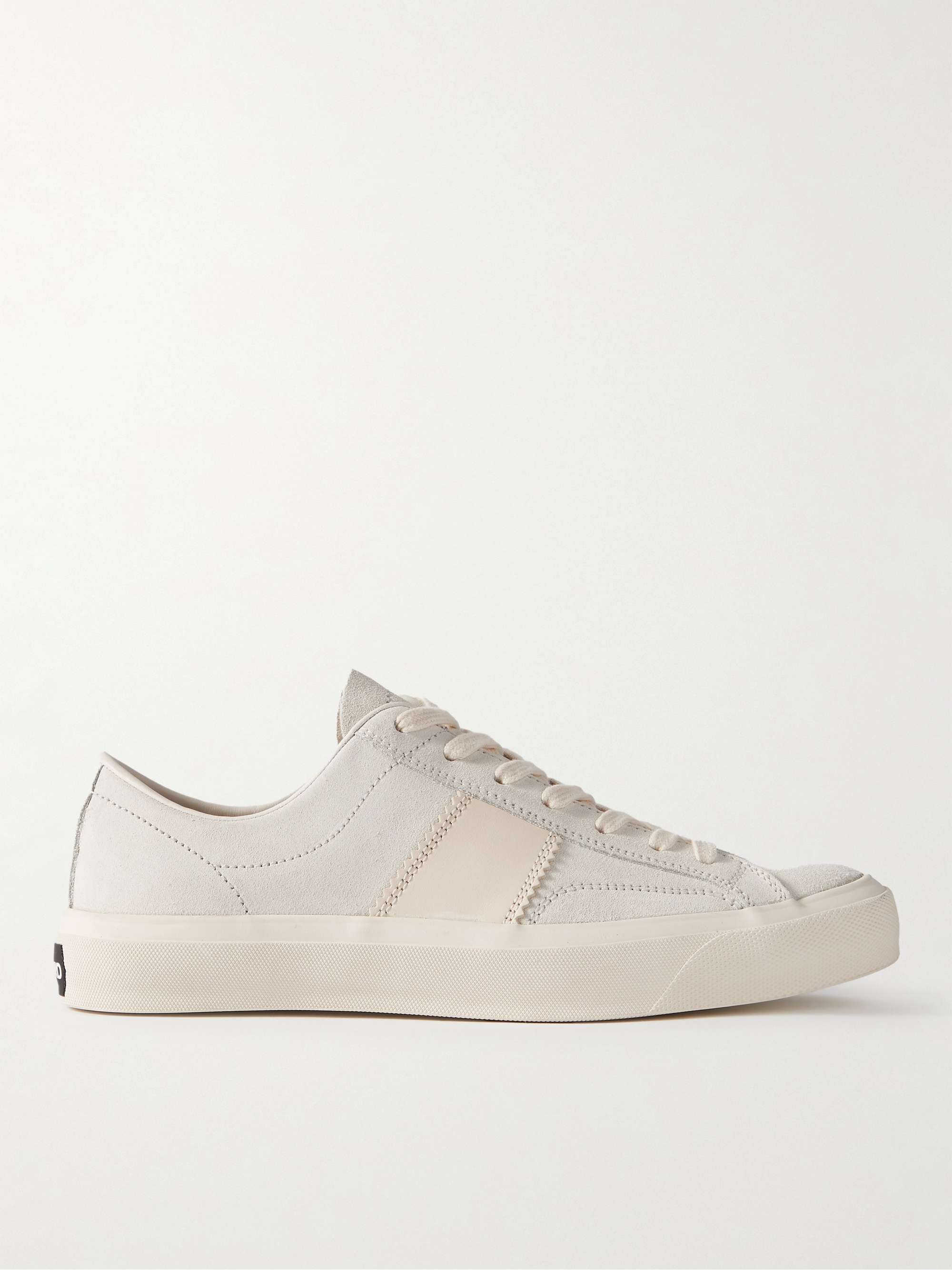 TOM FORD Cambridge Leather-Trimmed Suede Sneakers for Men | MR PORTER