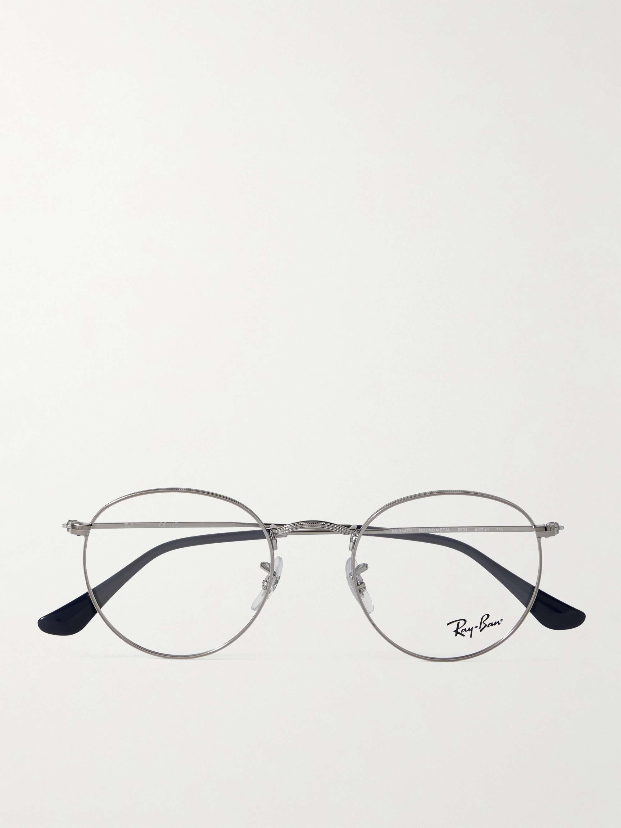 RAY-BAN Round-Frame Silver-Tone Optical Glasses for Men | MR PORTER