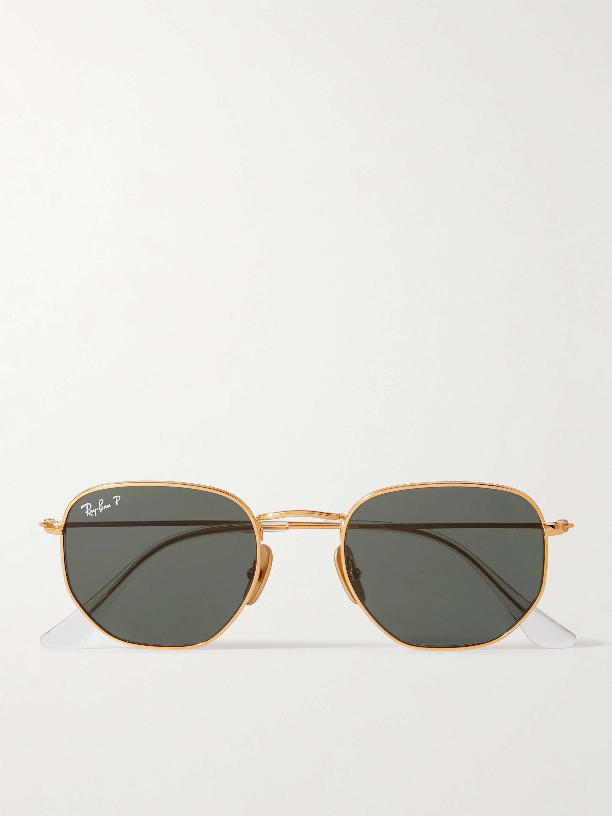RAY-BAN Hexagonal-Frame Gold-Tone Sunglasses for Men | MR PORTER