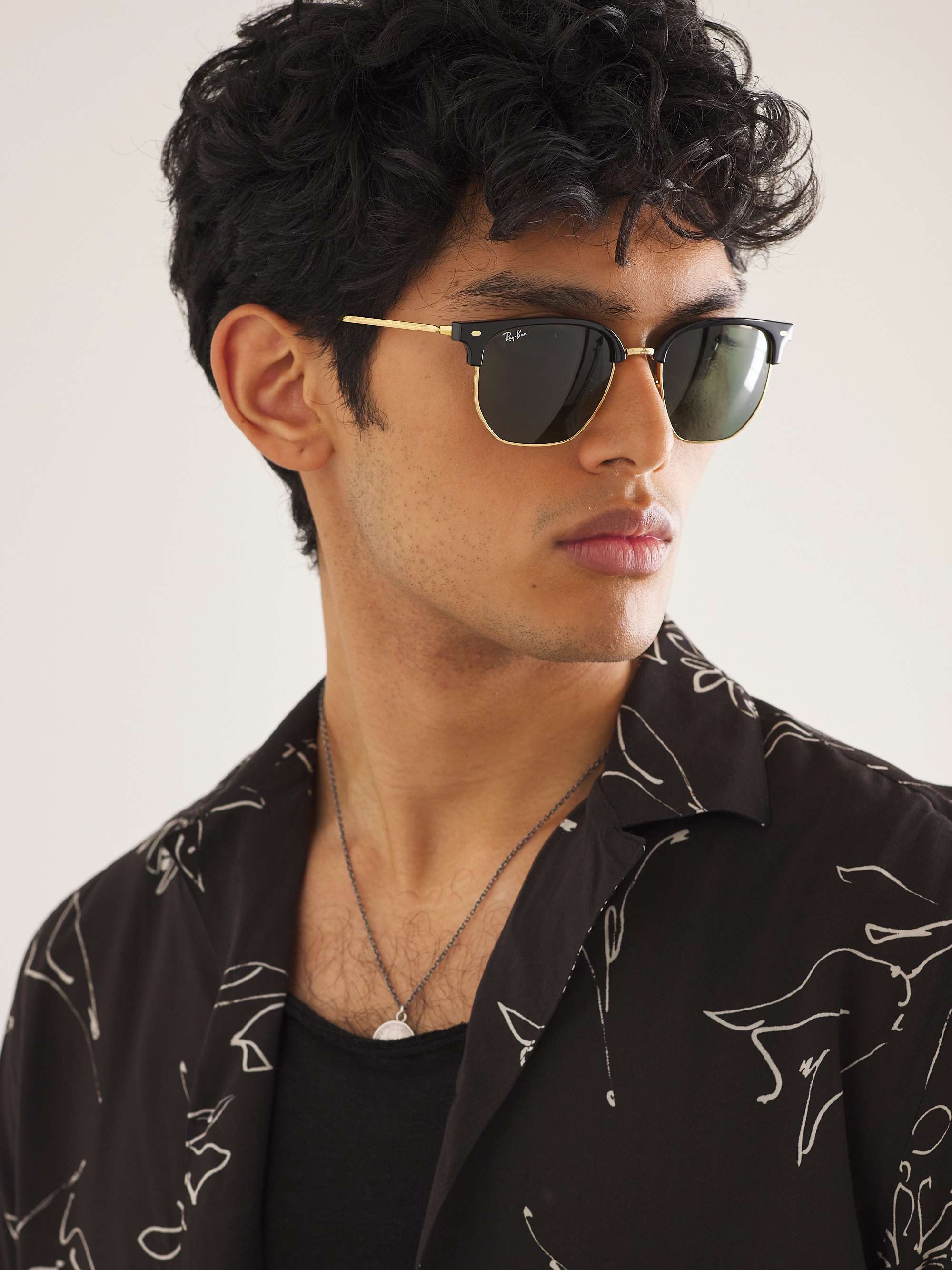 RAY-BAN Clubmaster Acetate and Gold-Tone Sunglasses for Men | MR PORTER