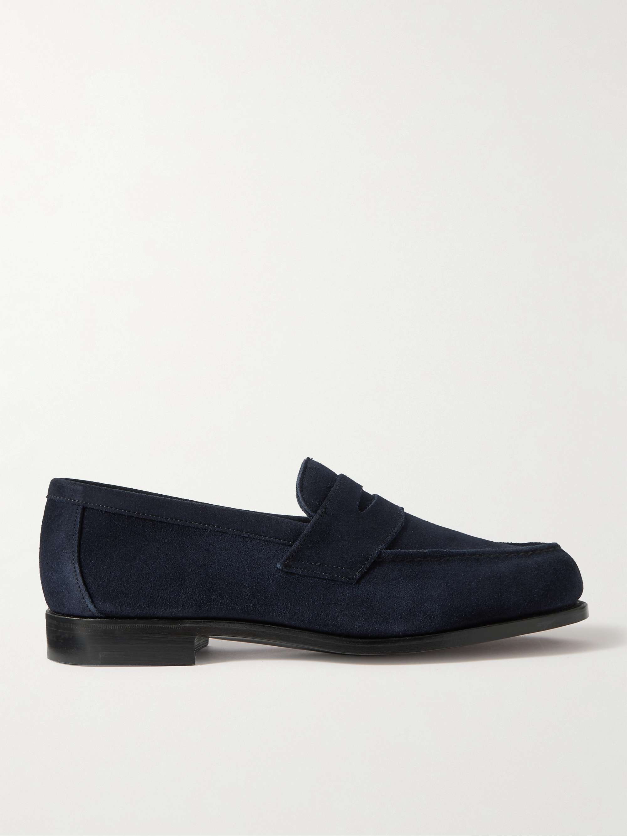 GEORGE CLEVERLEY Cannes Suede Penny Loafers for Men | MR PORTER