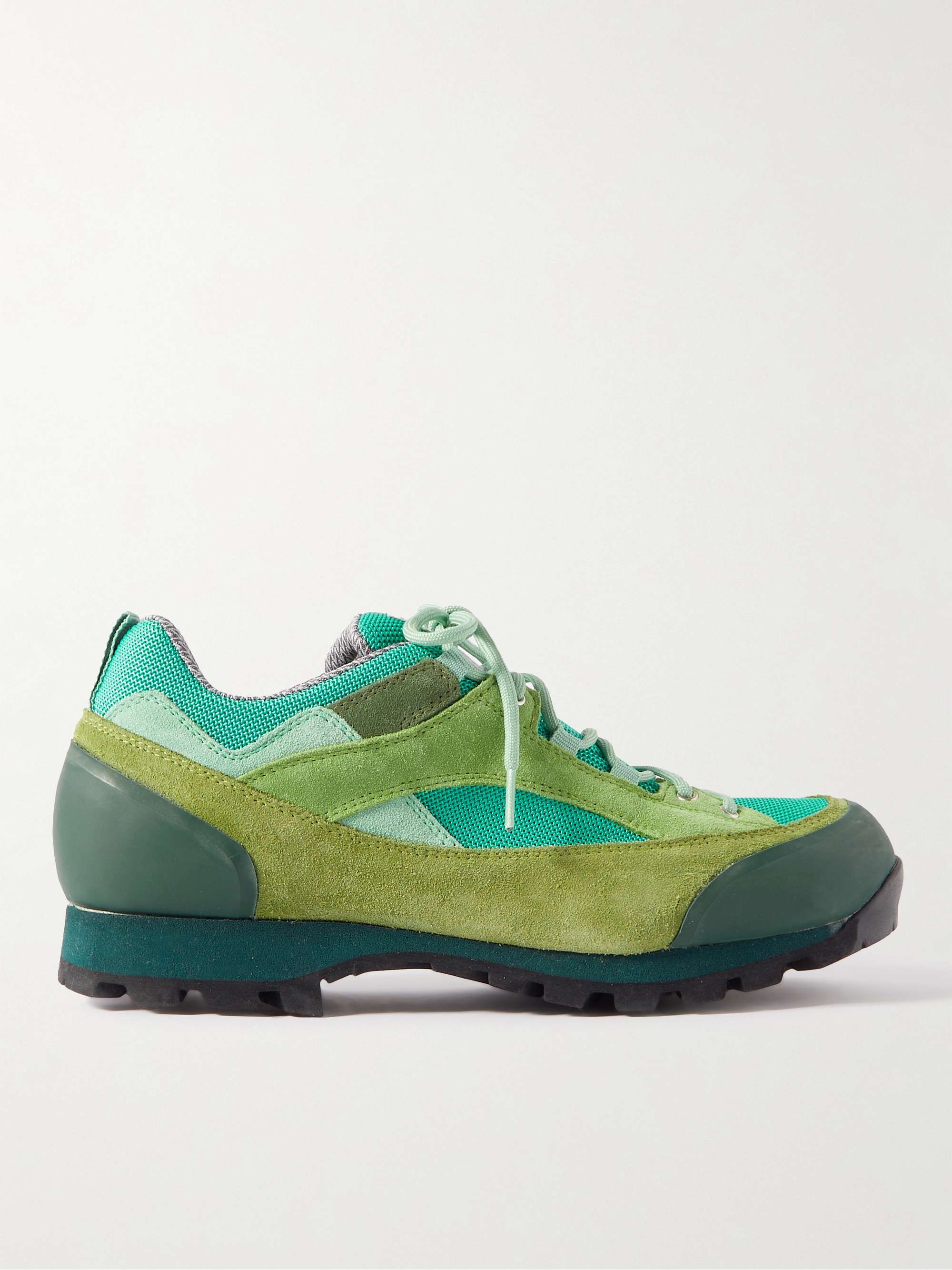 Green Grappa Rubber-Trimmed Suede and Mesh Sneakers | DIEMME | MR PORTER