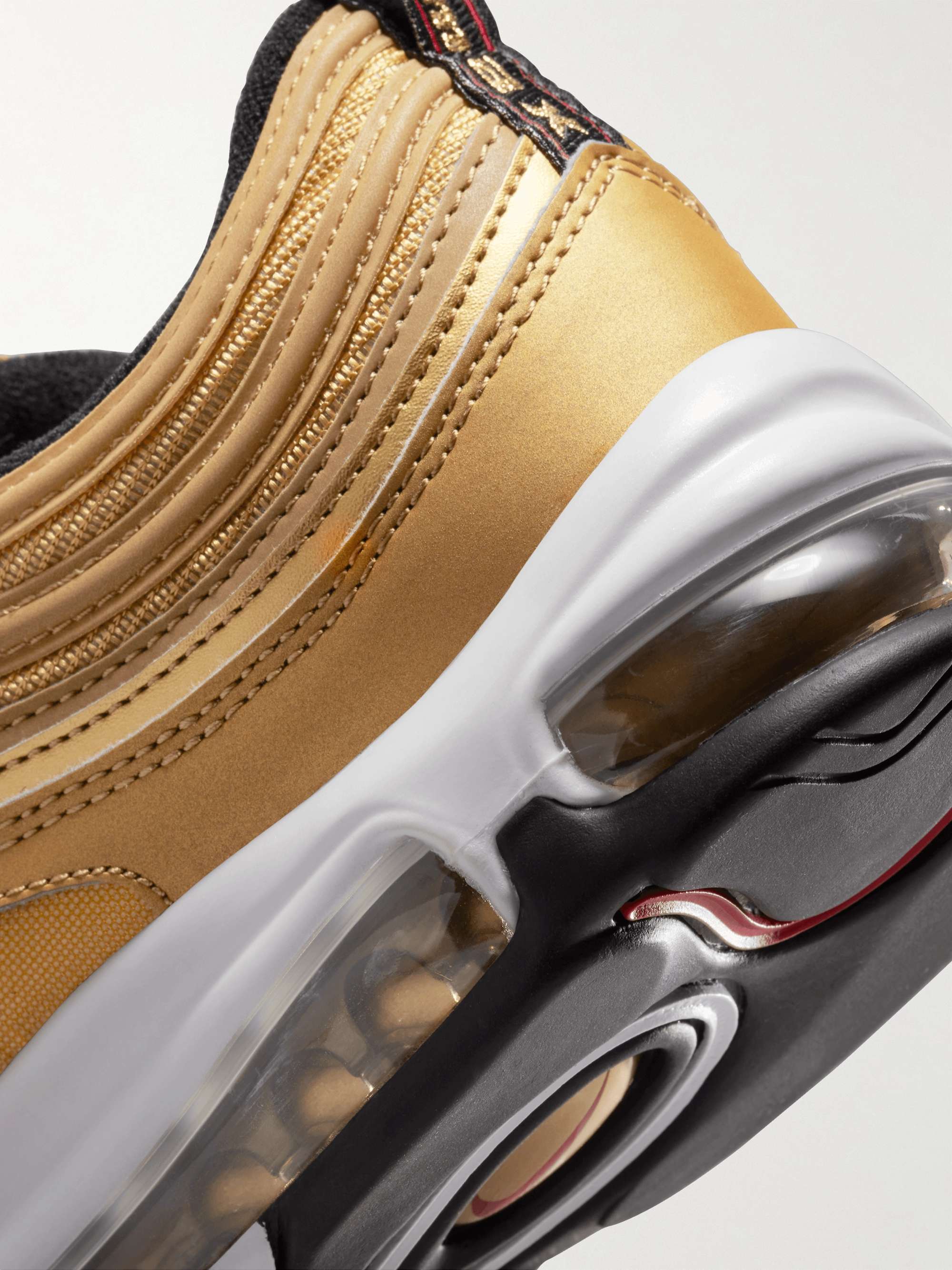 NIKE Air Max 97 Metallic Leather and Mesh Sneakers | MR PORTER