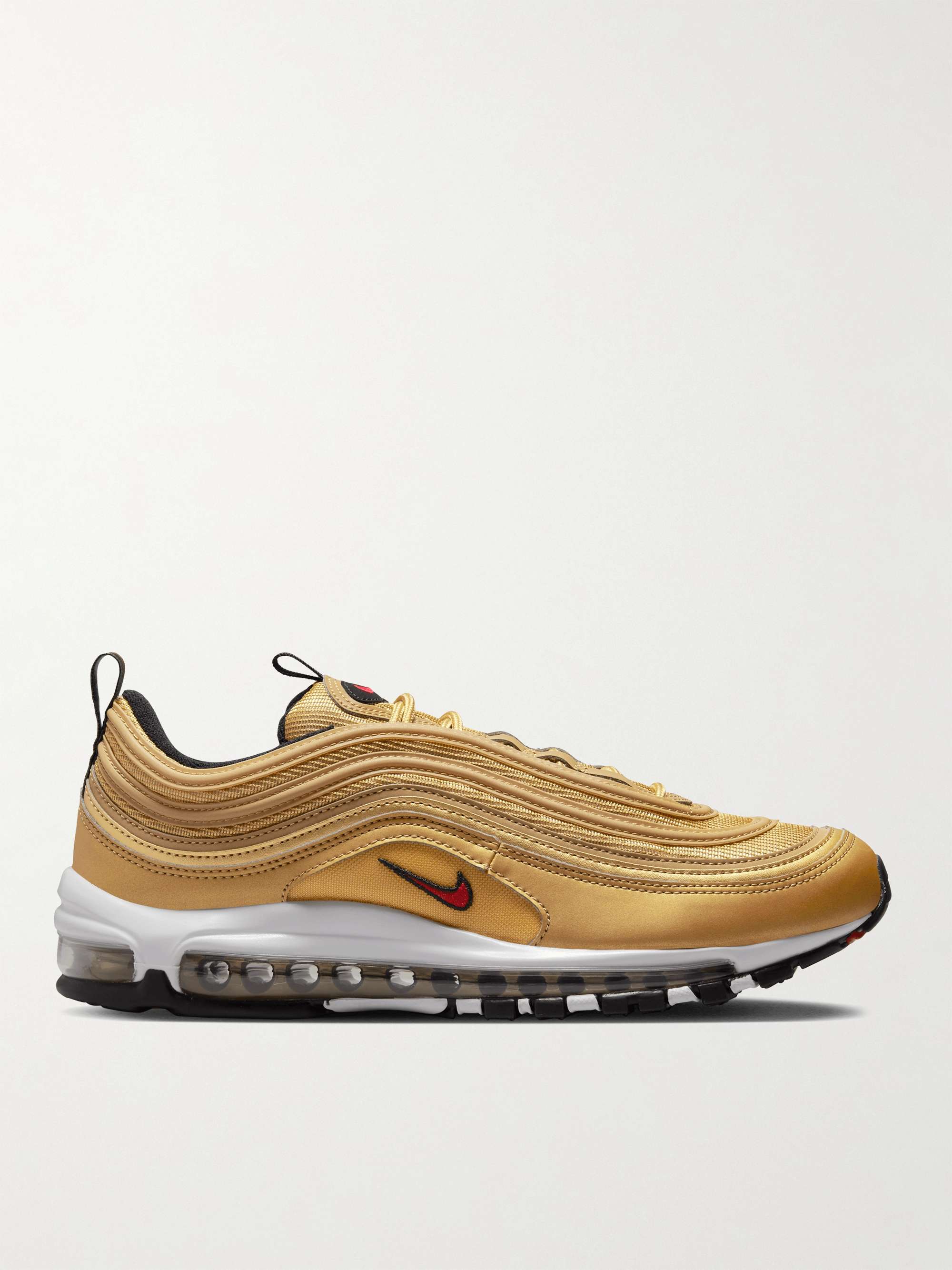 Gold Air Max 97 Metallic Leather and Mesh Sneakers | NIKE | MR PORTER