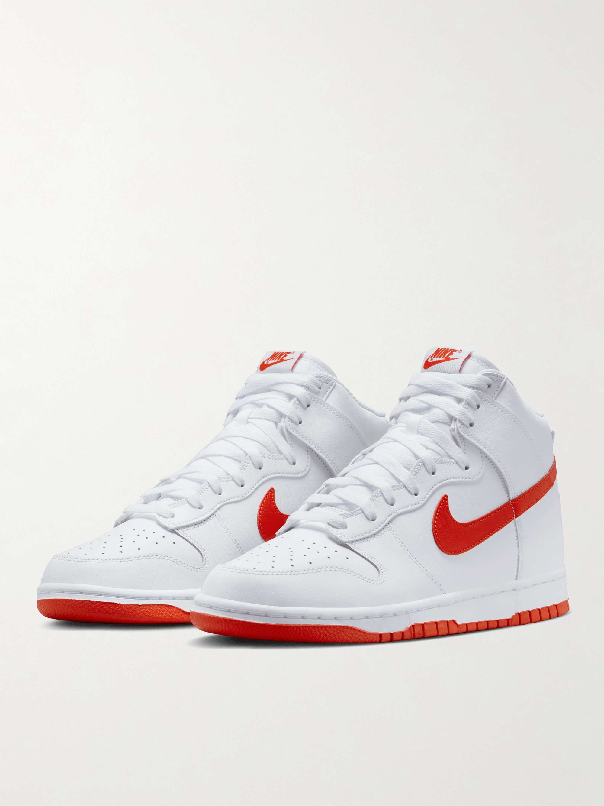 NIKE Dunk Hi Retro High-Top Leather Sneakers for Men | MR PORTER