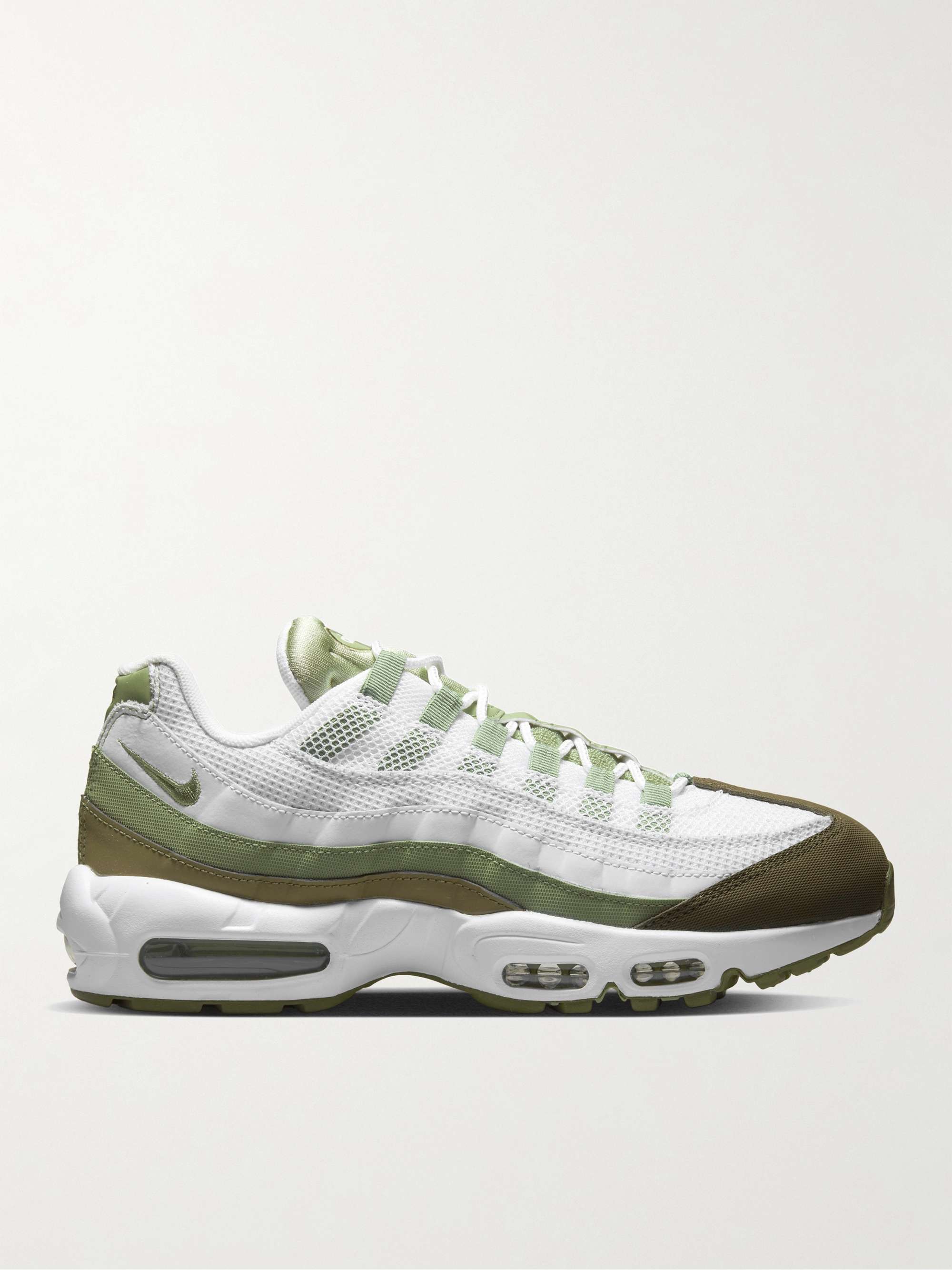White Air Max 95 Suede and Mesh Sneakers | NIKE | MR PORTER