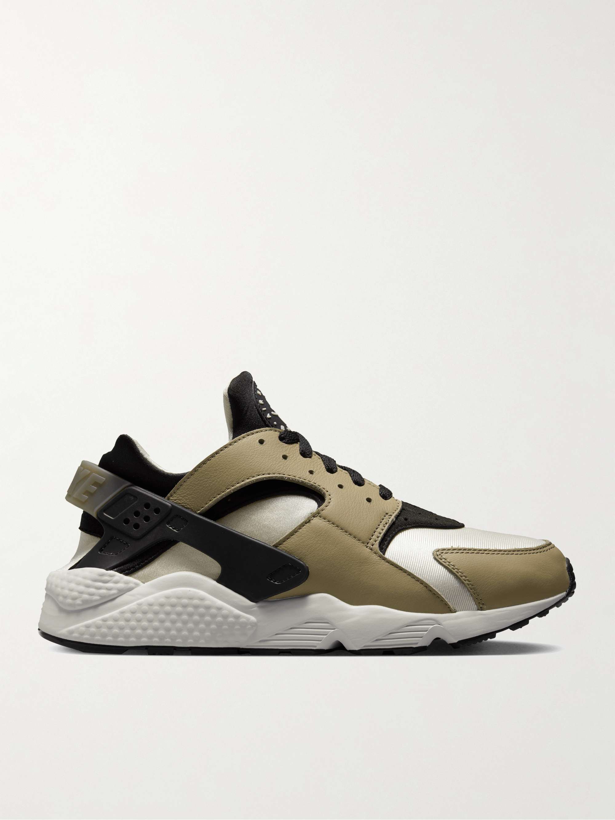 Air Huarache Leather and Rubber-Trimmed Neoprene Sneakers