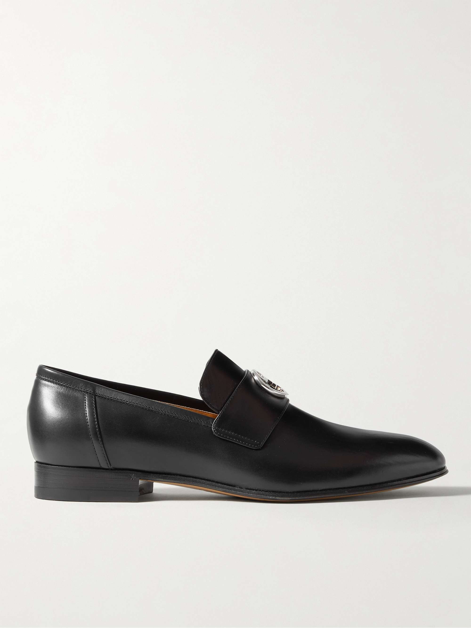 GUCCI Logo-Detailed Leather Loafers | MR PORTER