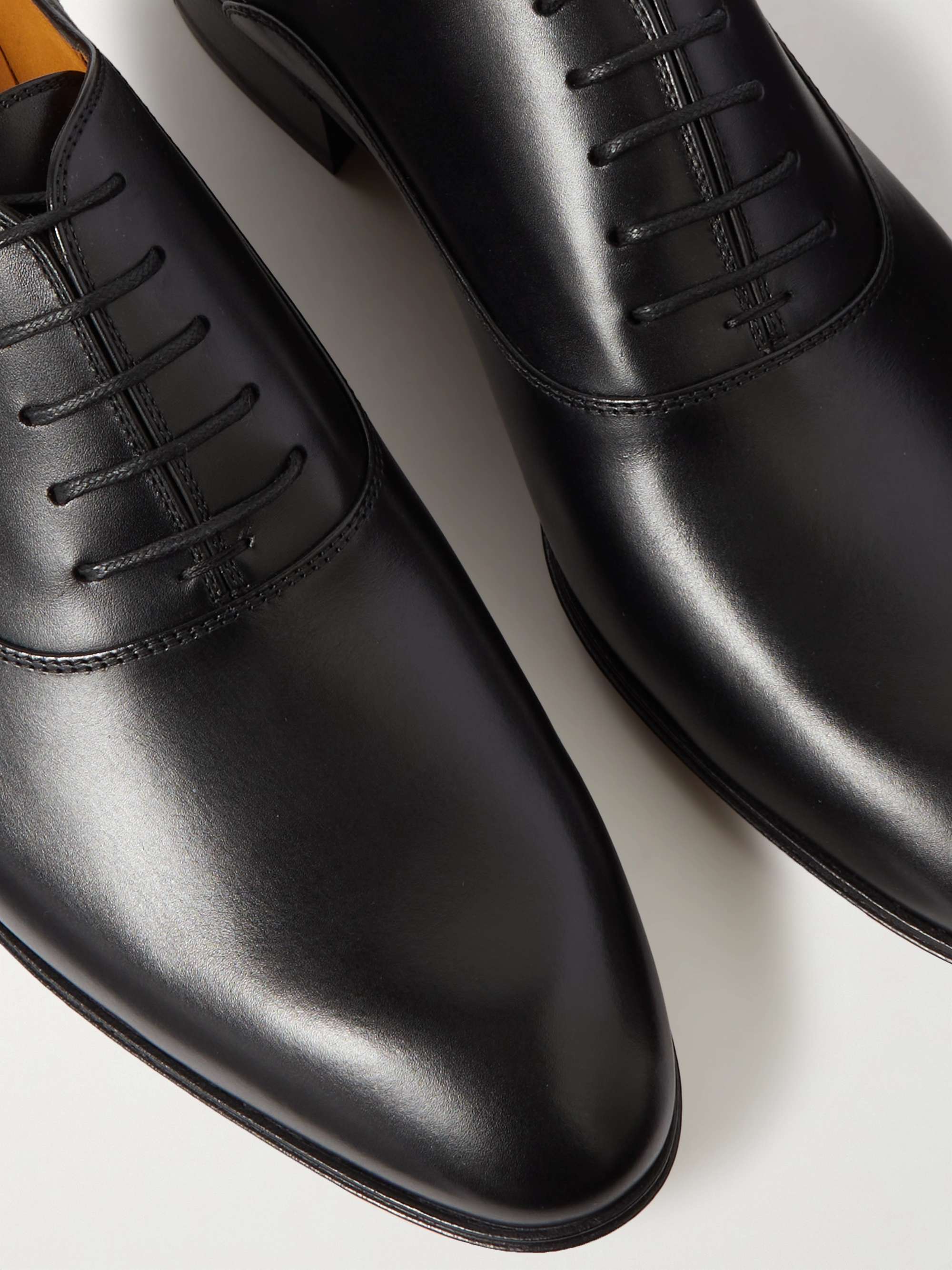 GUCCI Logo-Embellished Leather Oxford Shoes | MR PORTER