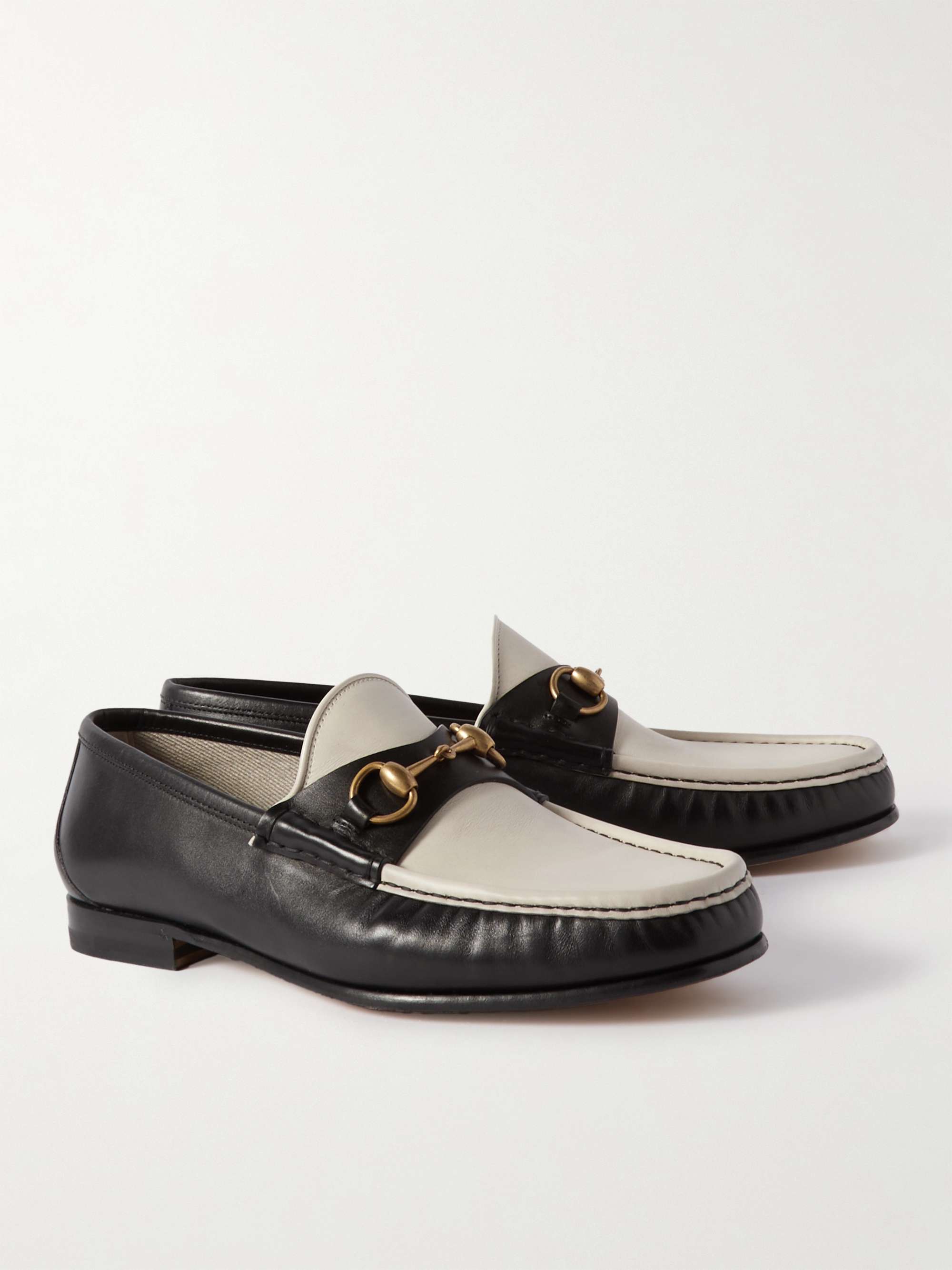 GUCCI Horsebit Two-Tone Leather Loafers | MR PORTER