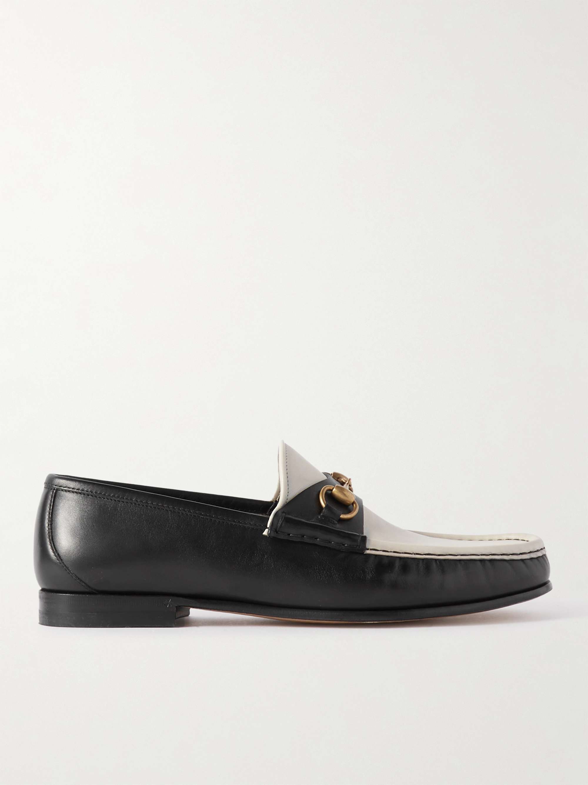 GUCCI Horsebit Two-Tone Leather Loafers | MR PORTER