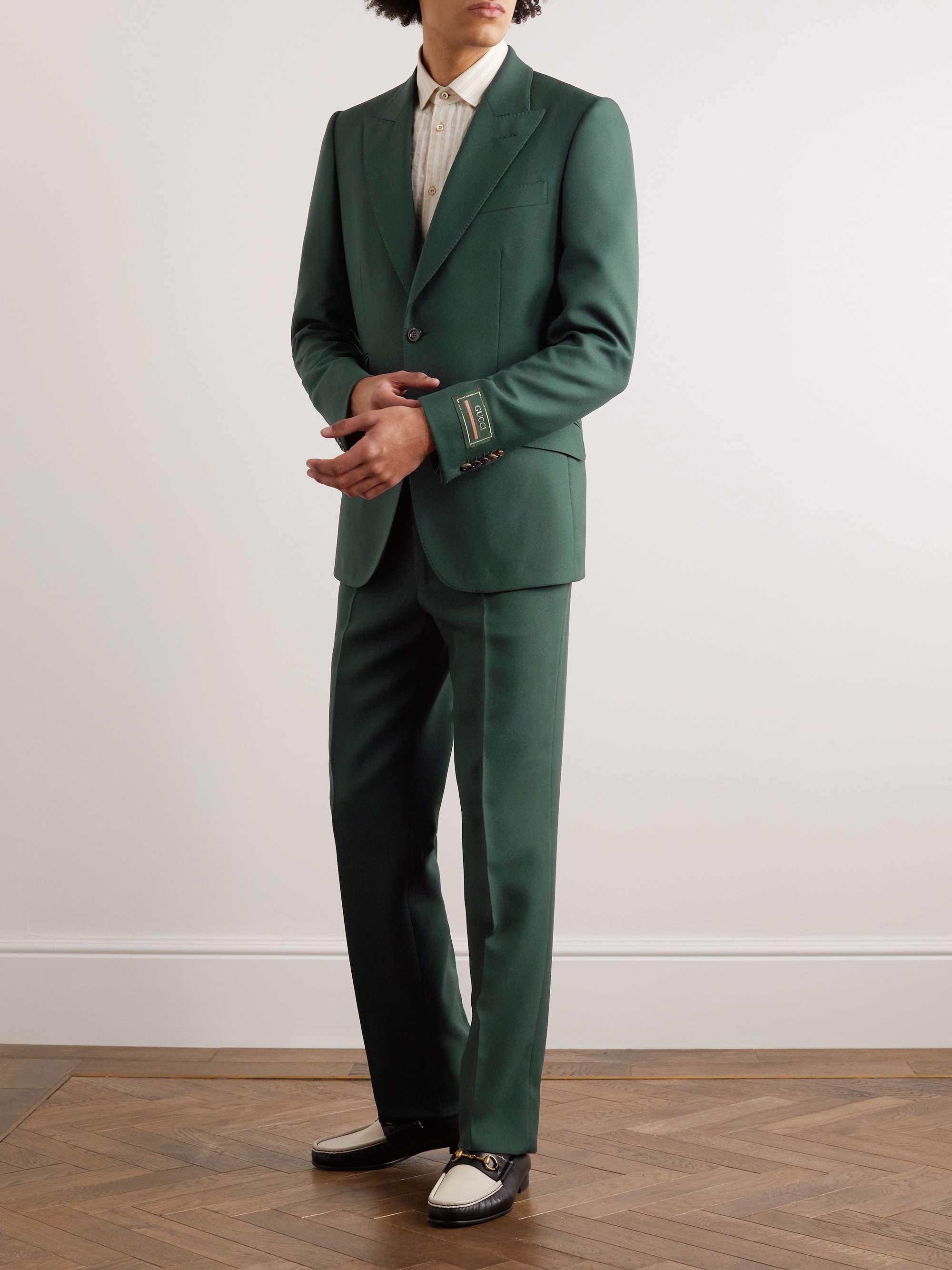 GUCCI Logo-Appliquéd Twill Suit for Men | MR PORTER