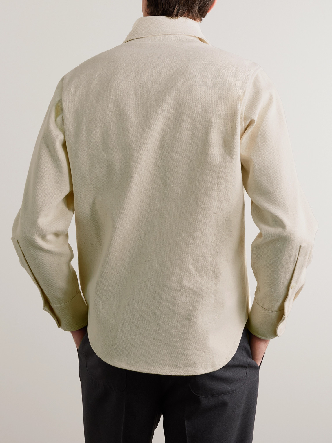 Shop Stòffa Cotton-twill Overshirt In Neutrals