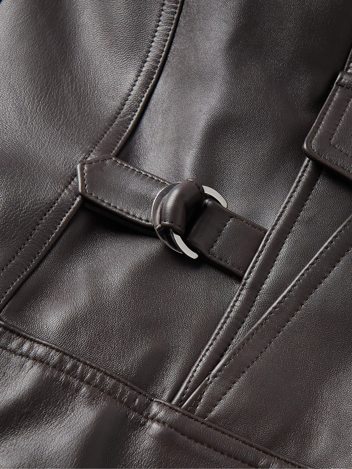 Shop Stòffa Leather Jacket In Brown