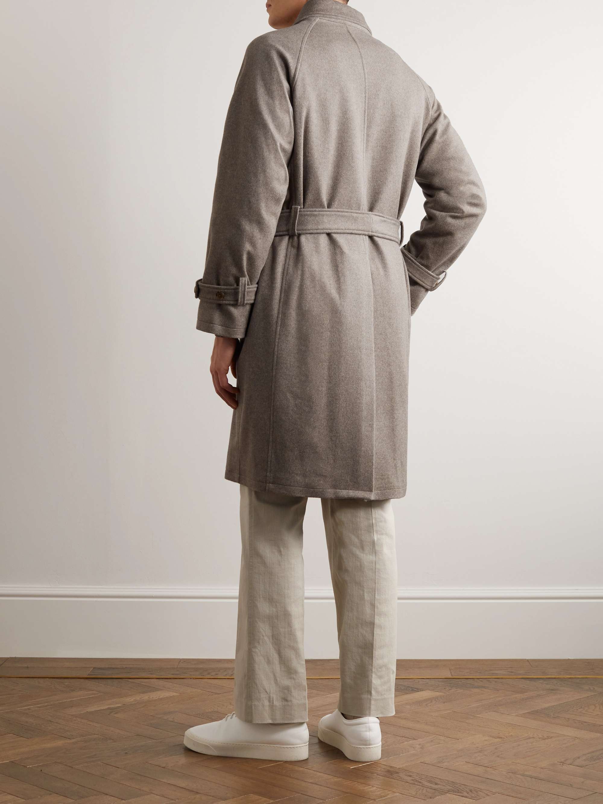 STÒFFA Raglan Belted Brushed Cashmere Coat for Men | MR PORTER