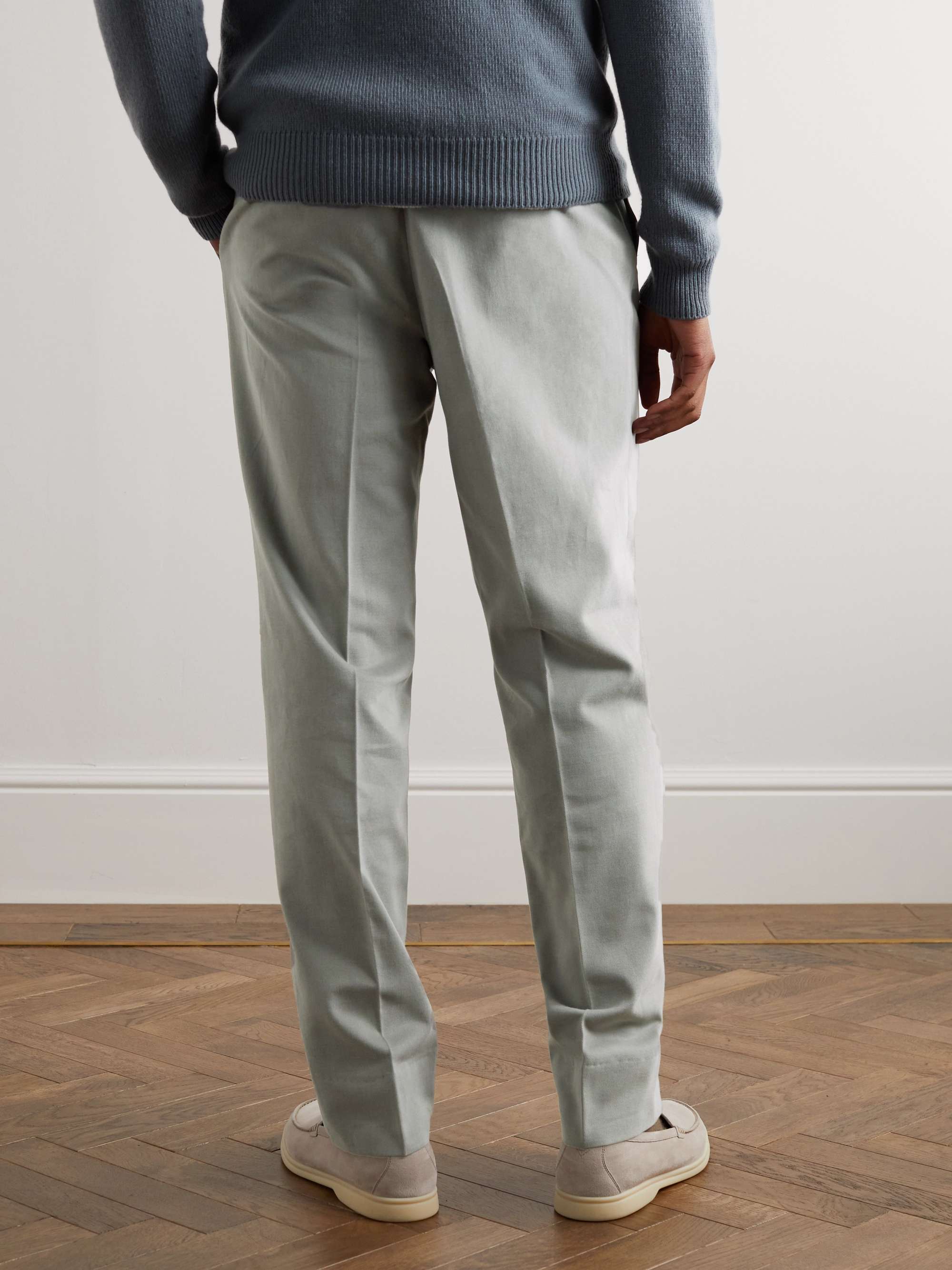 STÒFFA Straight-Leg Cotton-Twill Drawstring Trousers for Men | MR PORTER