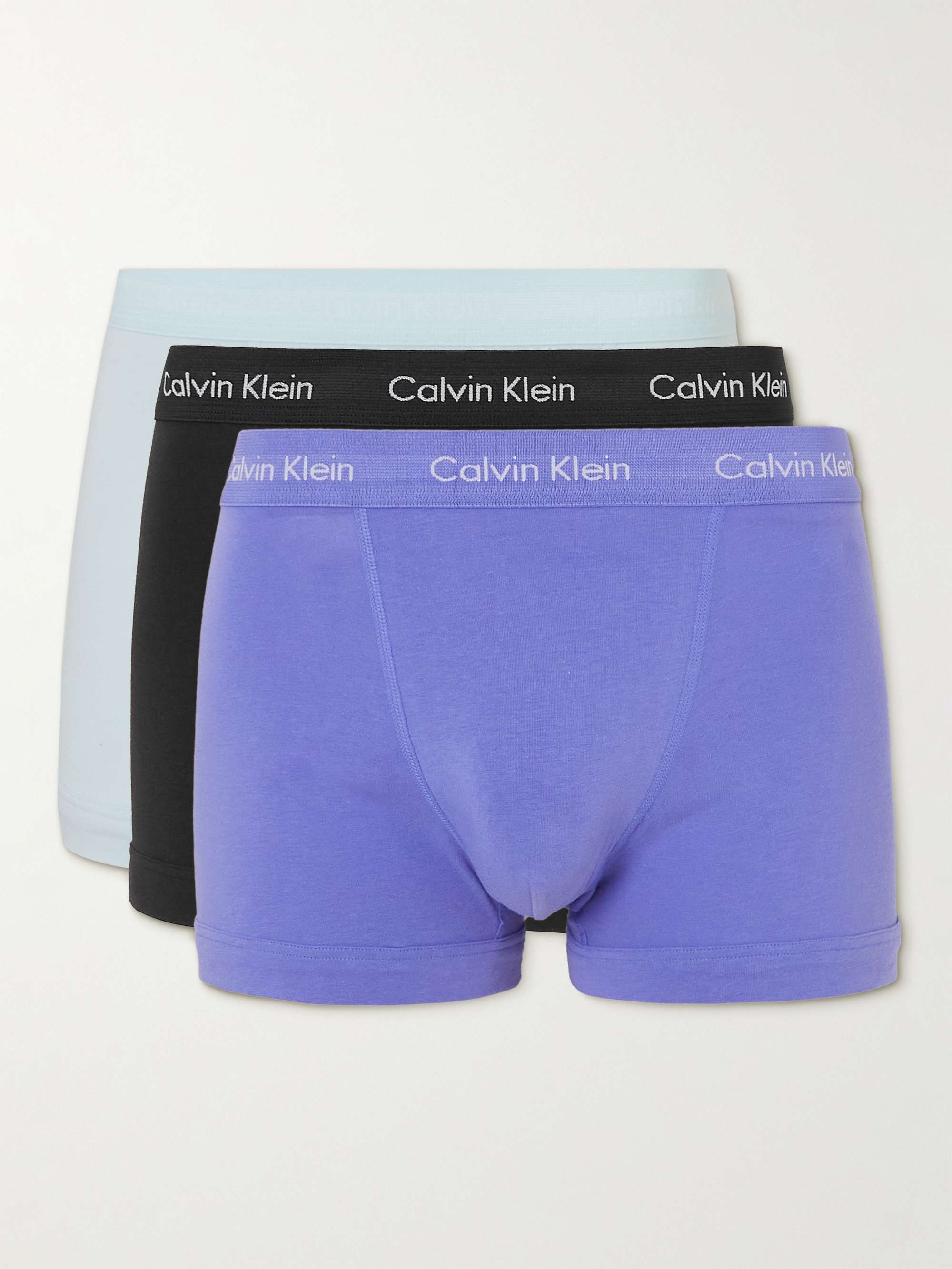 CALVIN KLEIN UNDERWEAR Three-Pack Stretch-Cotton Trunks for Men | MR PORTER