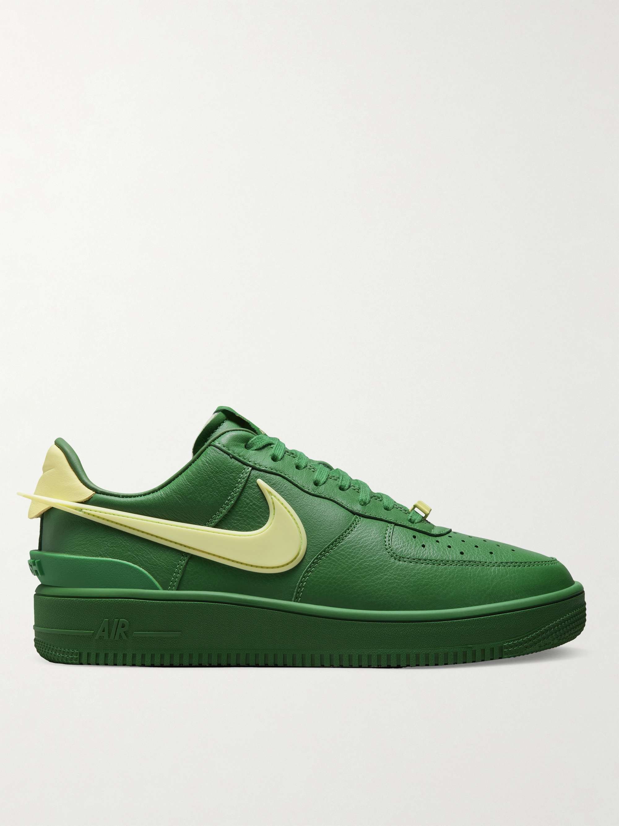 Green + AMBUSH Air Force 1 Rubber-Trimmed Leather Sneakers | NIKE | MR  PORTER