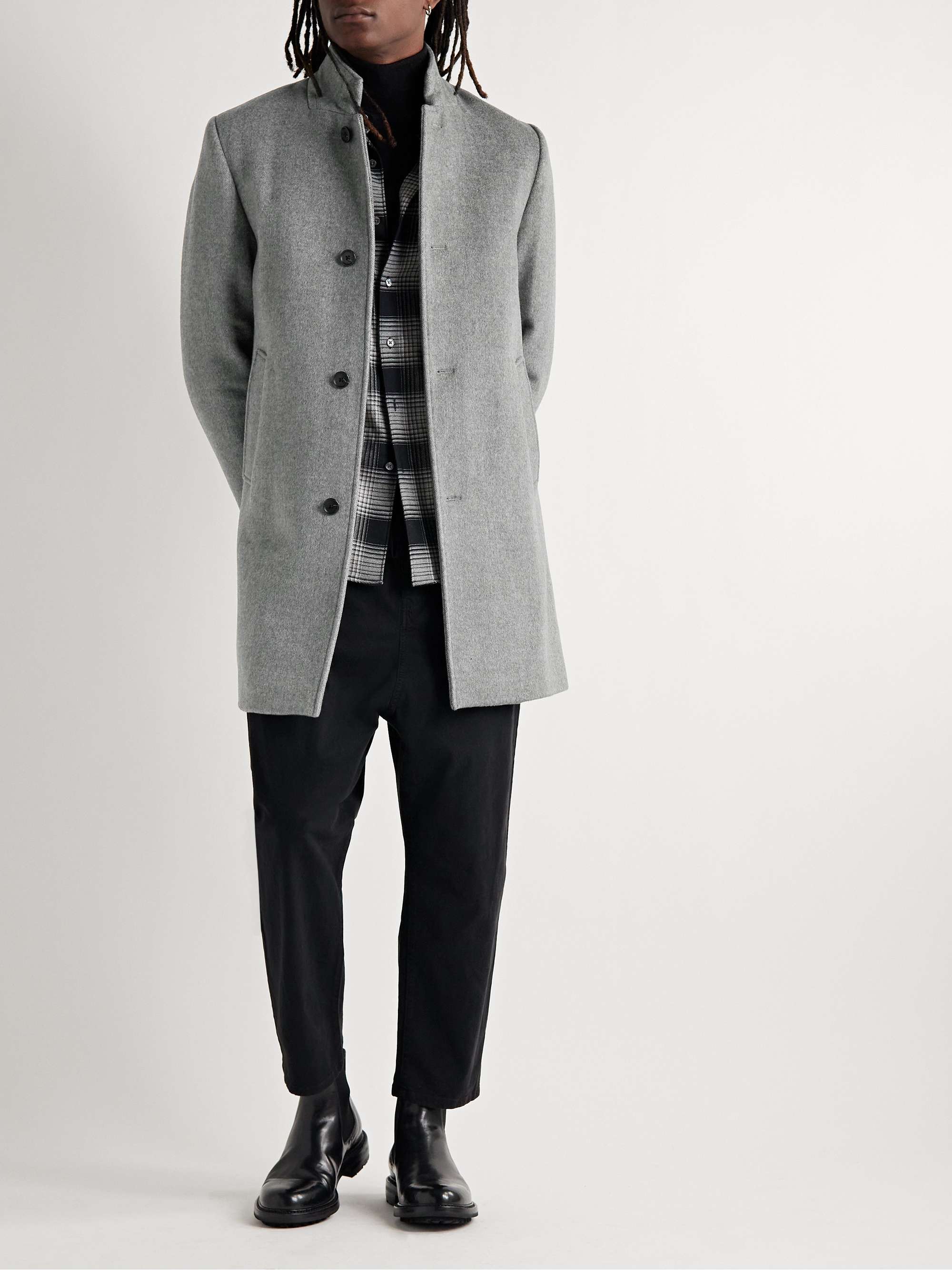 CLUB MONACO Loukas Wool-Blend Flannel Coat for Men | MR PORTER