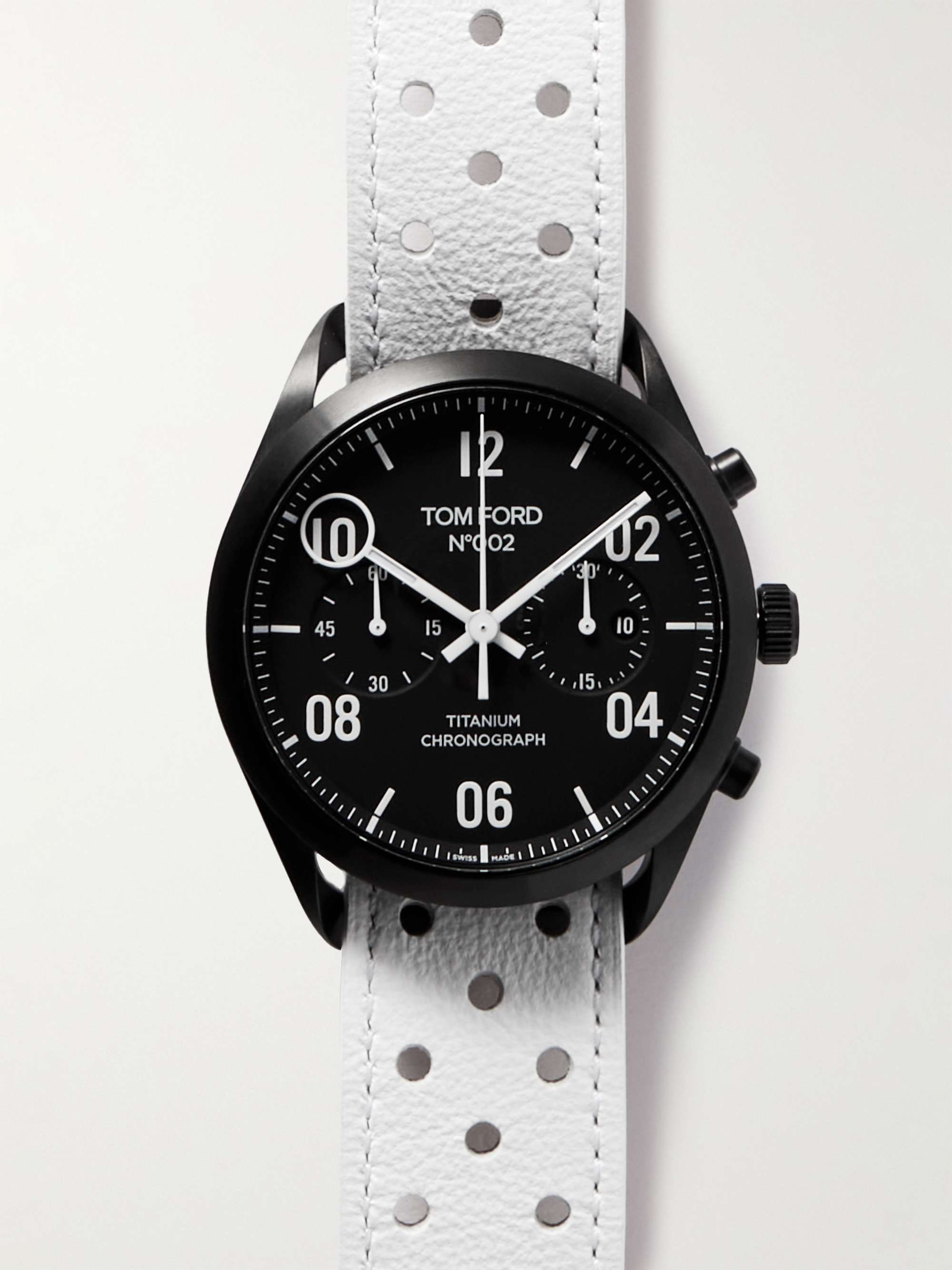 Orologio automatico 43,5 mm in titanio con cinturino in pelle traforata 002  Limited Edition TOM FORD TIMEPIECES da uomo | MR PORTER