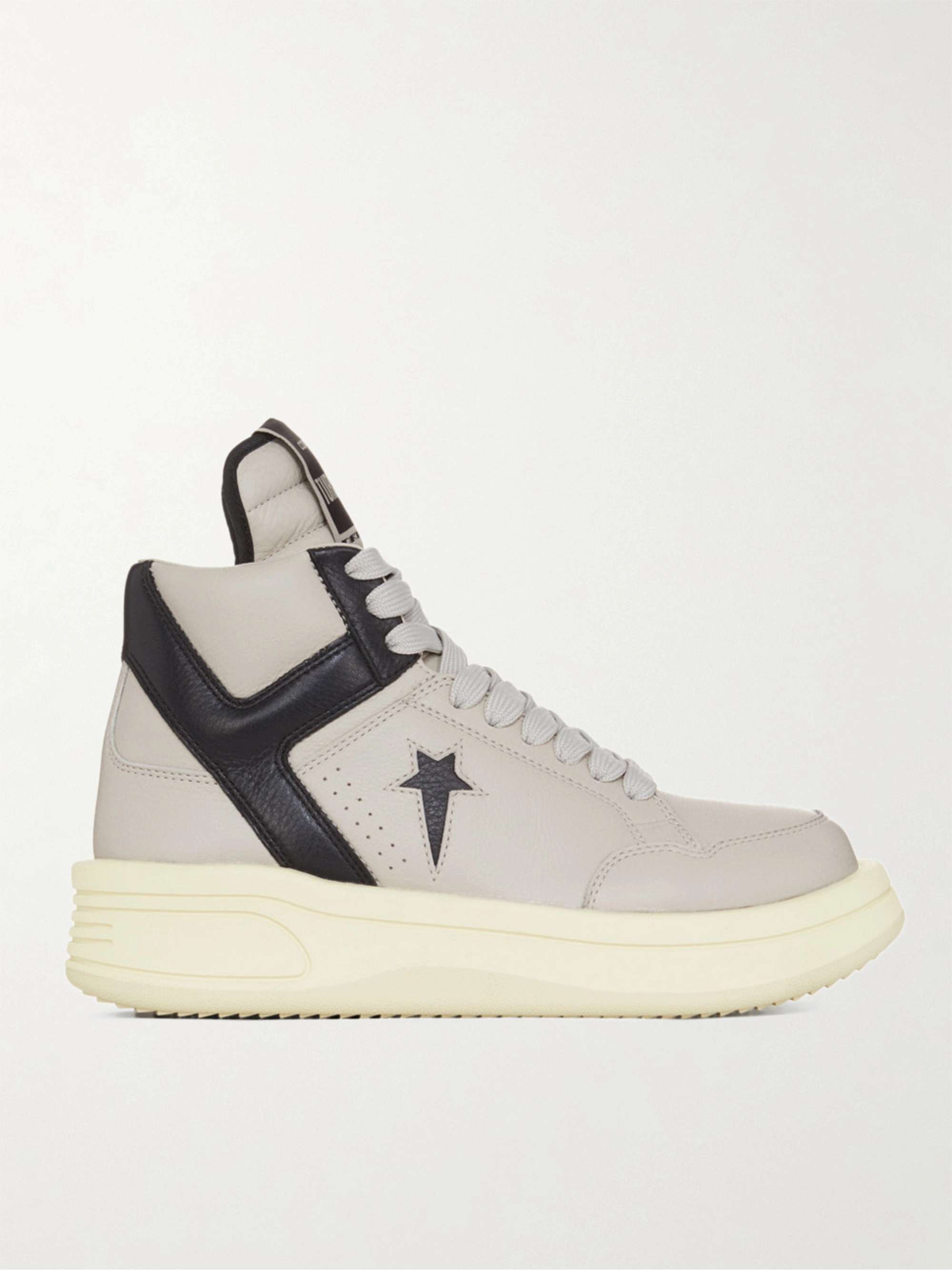 RICK OWENS + Converse Turbowpn Leather High-Top Sneakers for Men