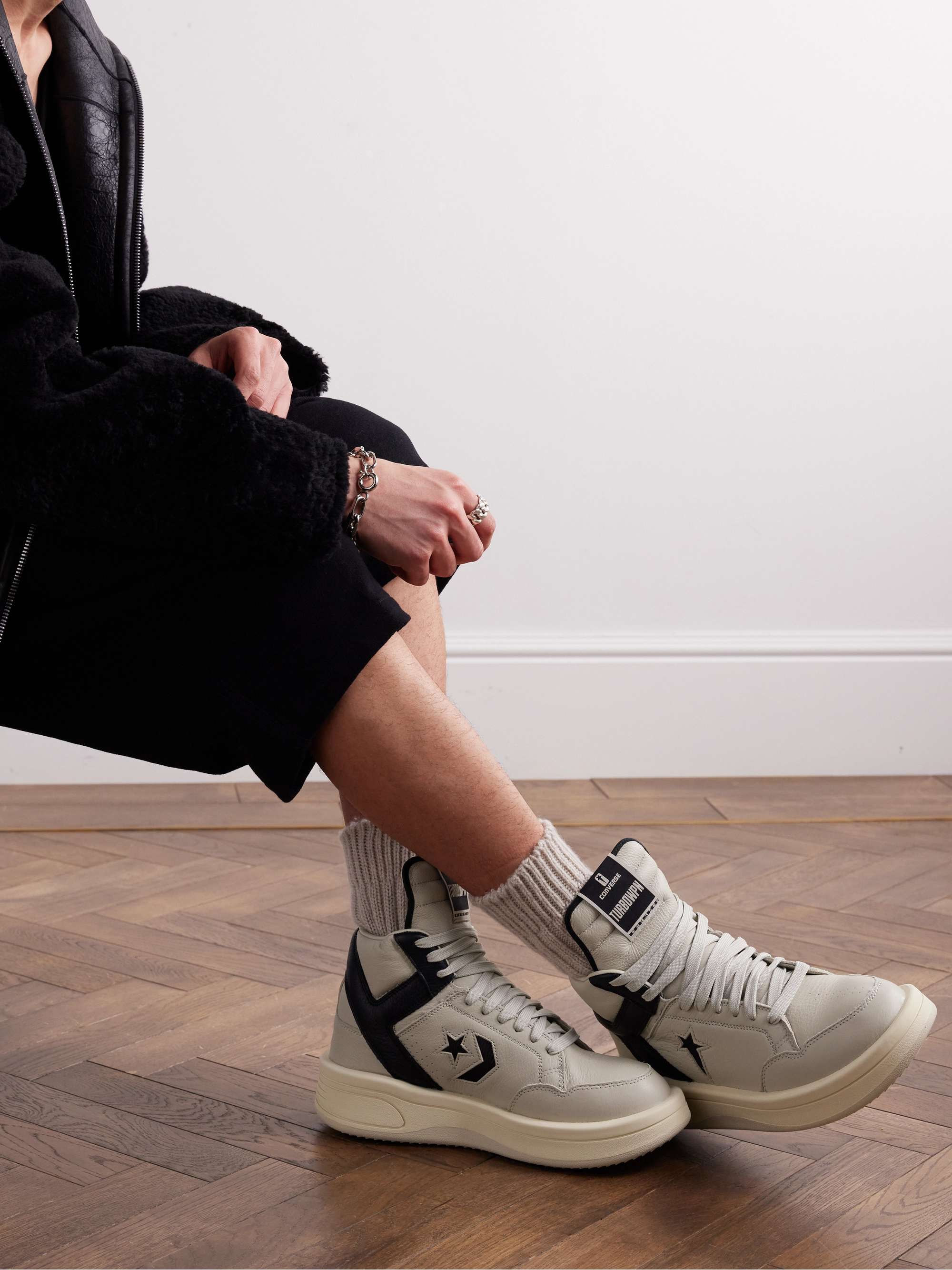 Converse Sneakers alte in pelle Turbowpn RICK OWENS da uomo | MR PORTER