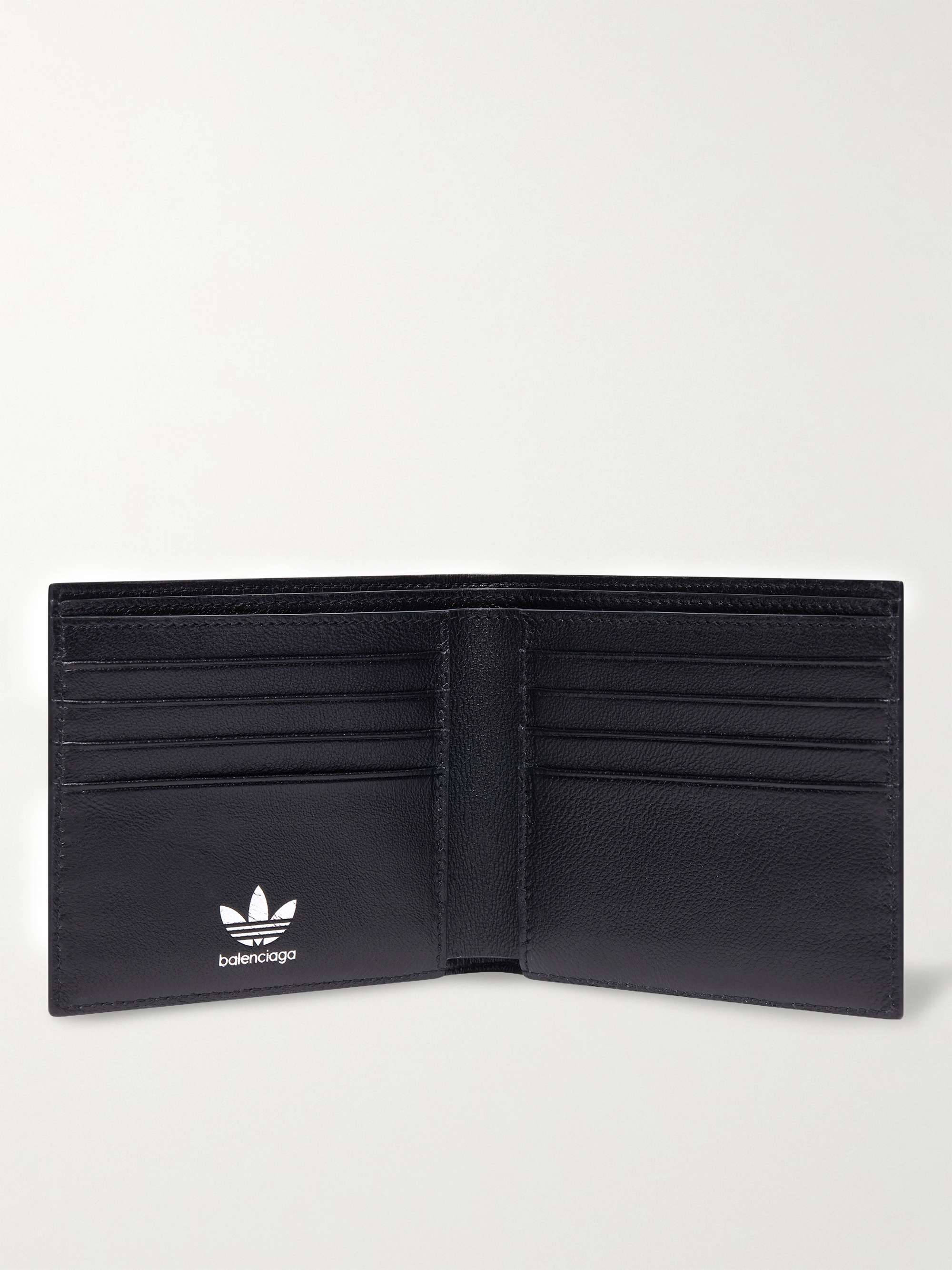 BALENCIAGA + adidas Logo-Print Textured-Leather Billfold Wallet for Men |  MR PORTER
