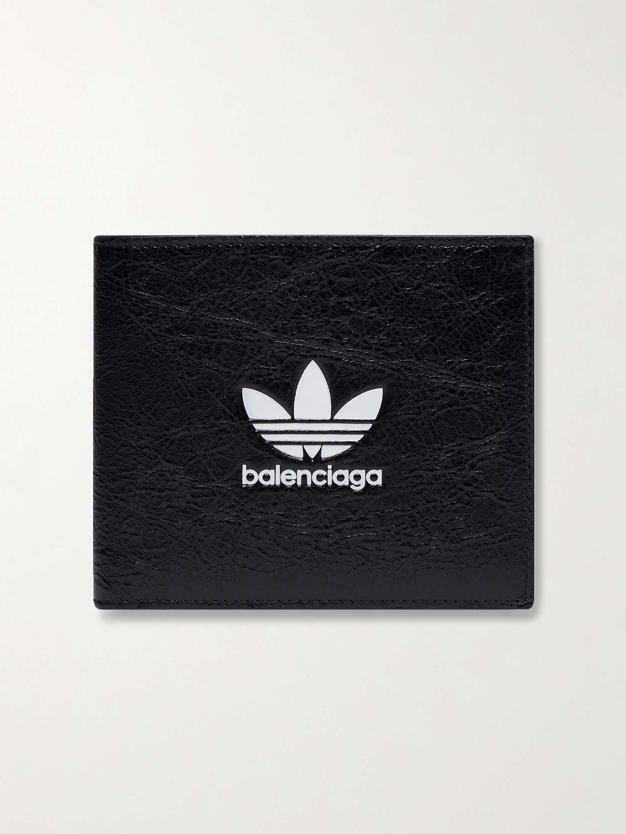 BALENCIAGA + adidas Logo-Print Textured-Leather Billfold Wallet for Men |  MR PORTER