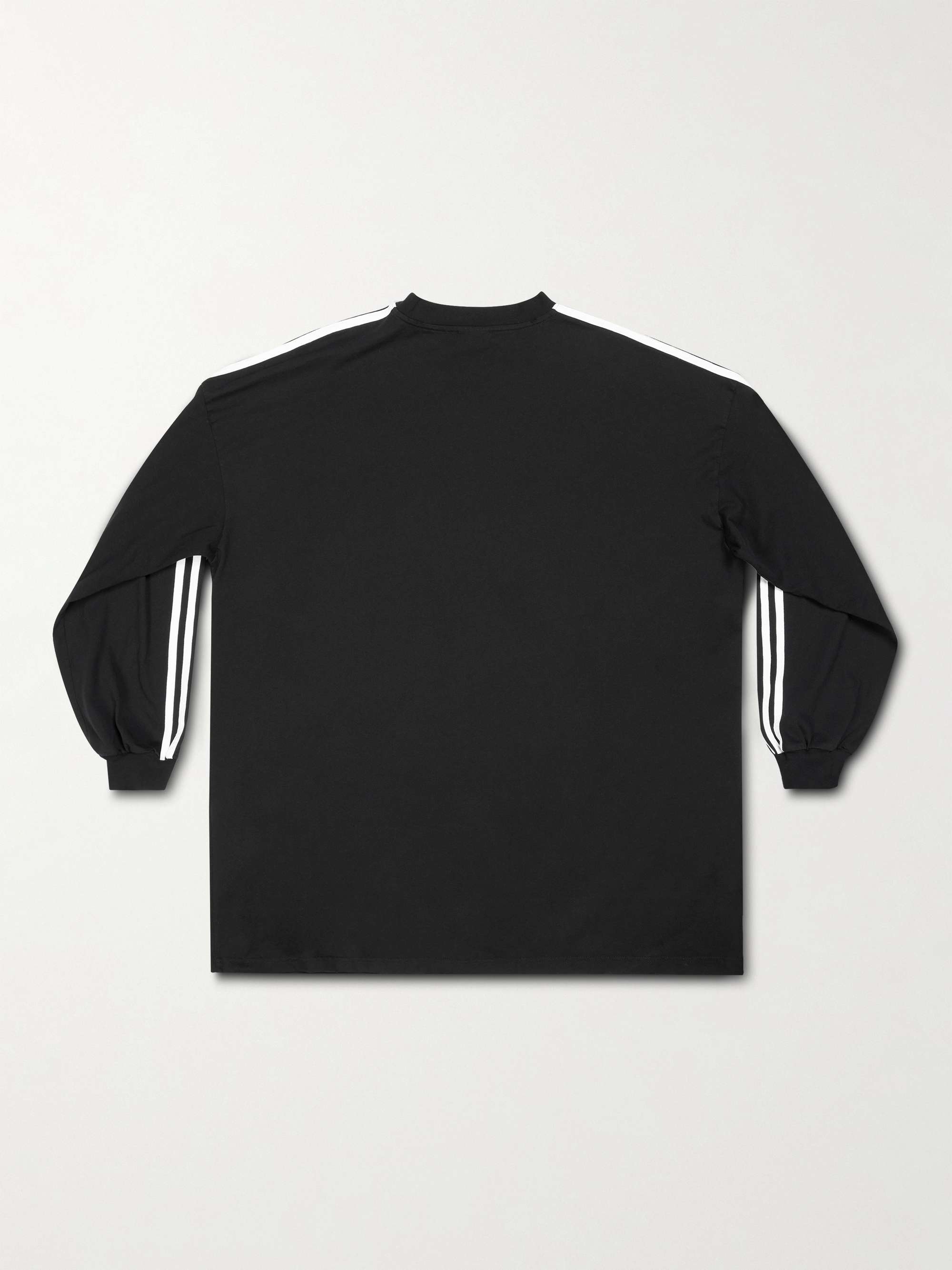 BALENCIAGA + adidas Oversized Striped Logo-Print Cotton-Jersey T-Shirt for  Men | MR PORTER