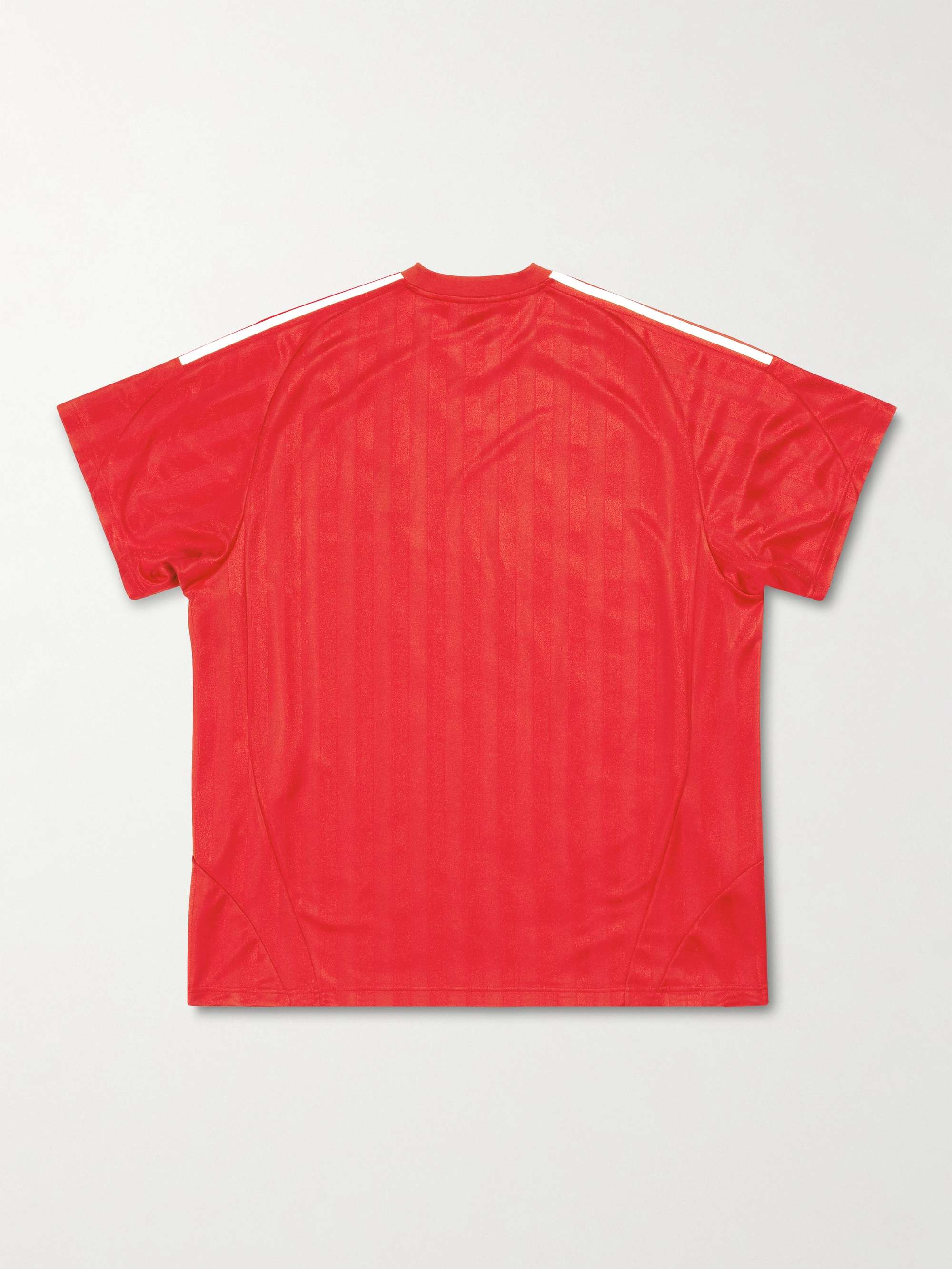 BALENCIAGA + adidas Oversized Logo-Print Striped Jersey T-Shirt for Men |  MR PORTER