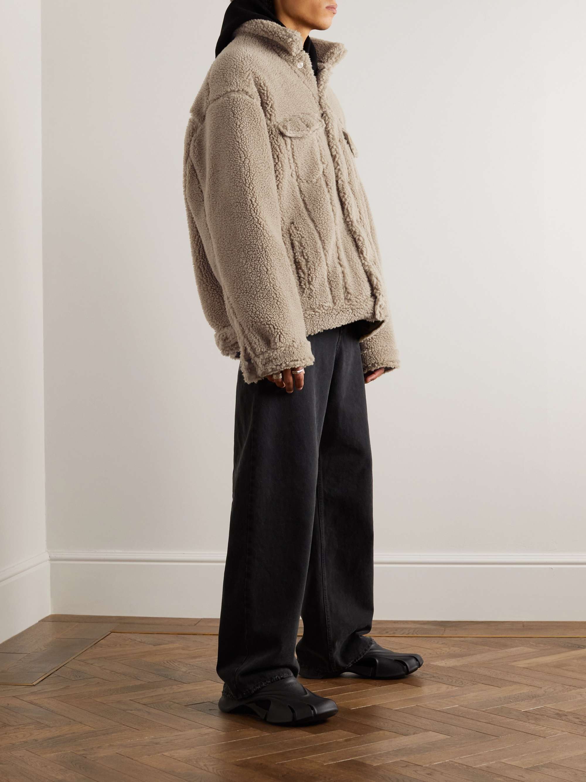 BALENCIAGA Oversized Fleece Jacket for Men | MR PORTER