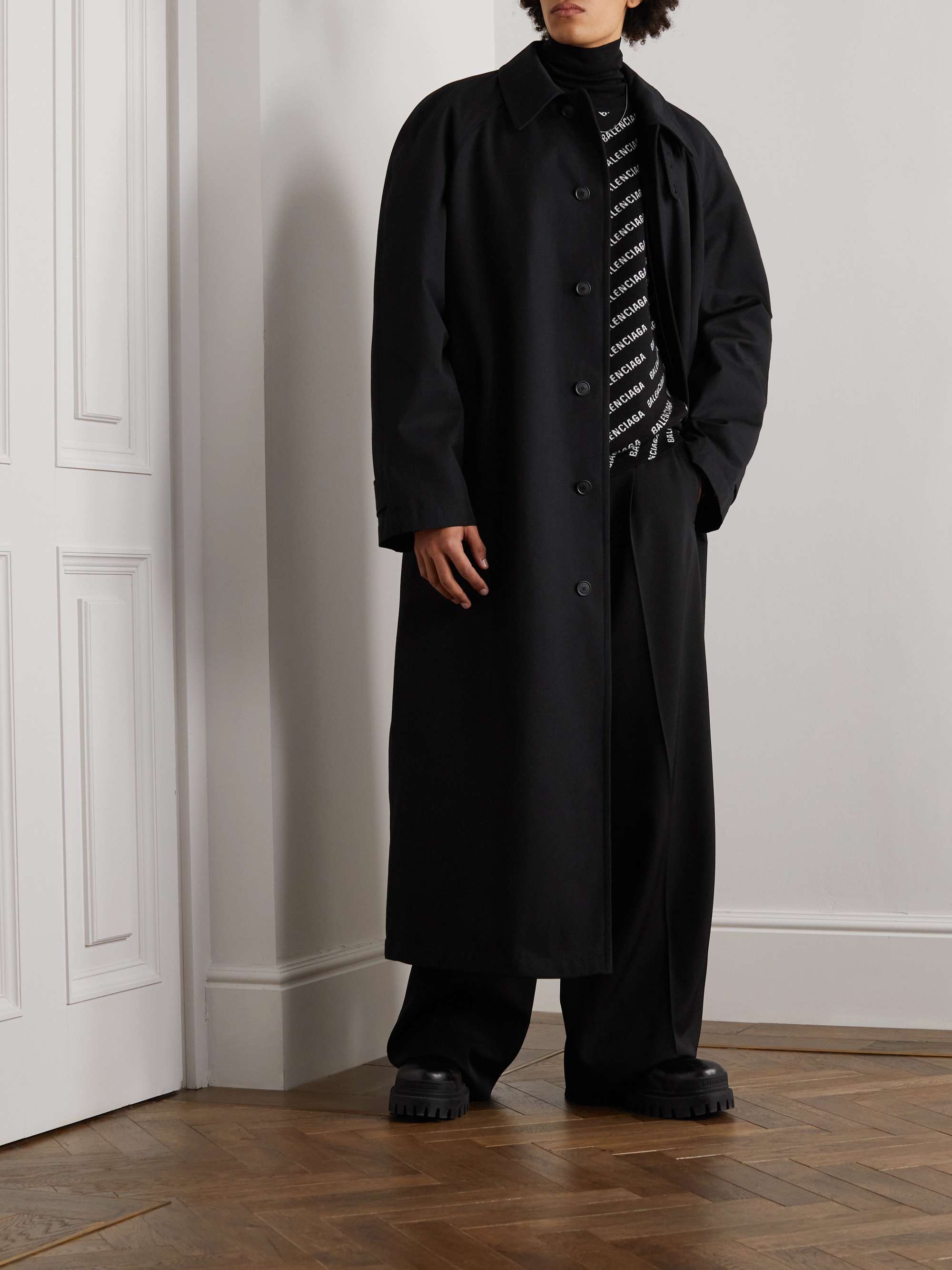 BALENCIAGA Oversized Wool and Cotton-Blend Coat for Men | MR PORTER