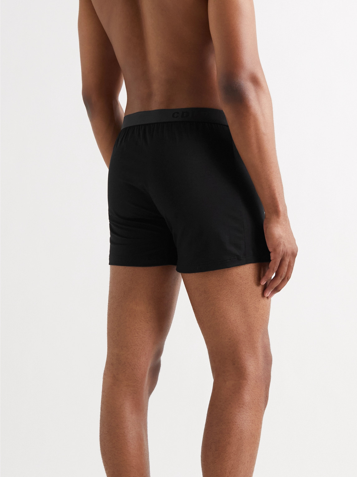 Shop Cdlp Three-pack Slim-fit Stretch-lyocell Boxer Shorts In Black