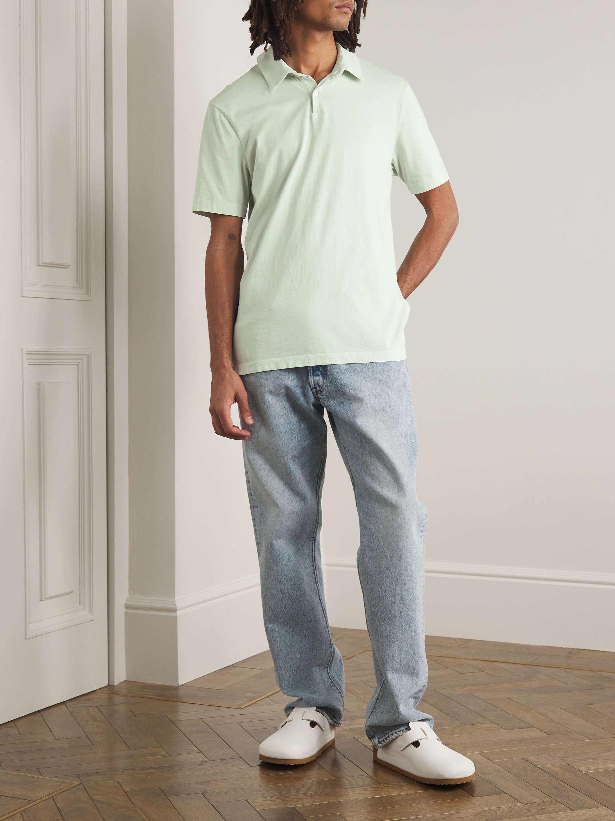 JAMES PERSE Supima Cotton-Jersey Polo Shirt | MR PORTER