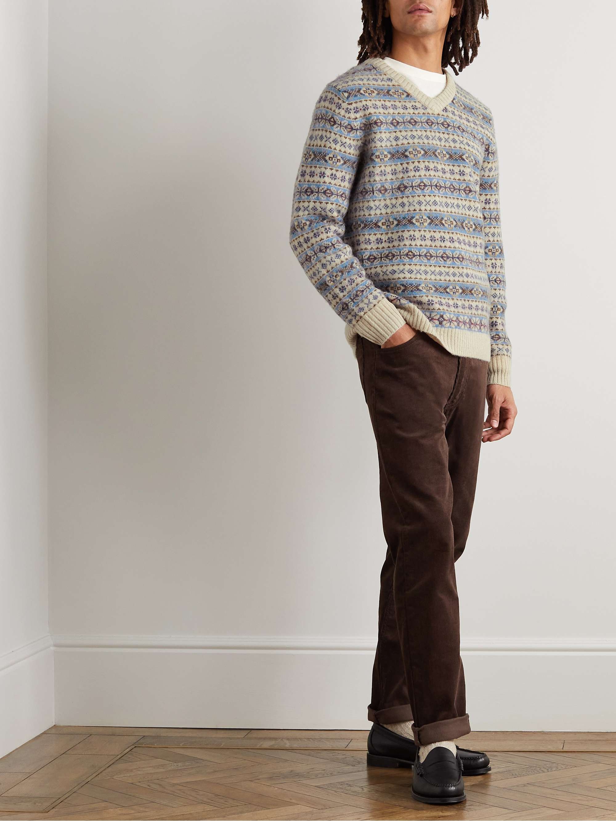 J.CREW Paul Fair Isle Brushed Wool Sweater for Men | MR PORTER