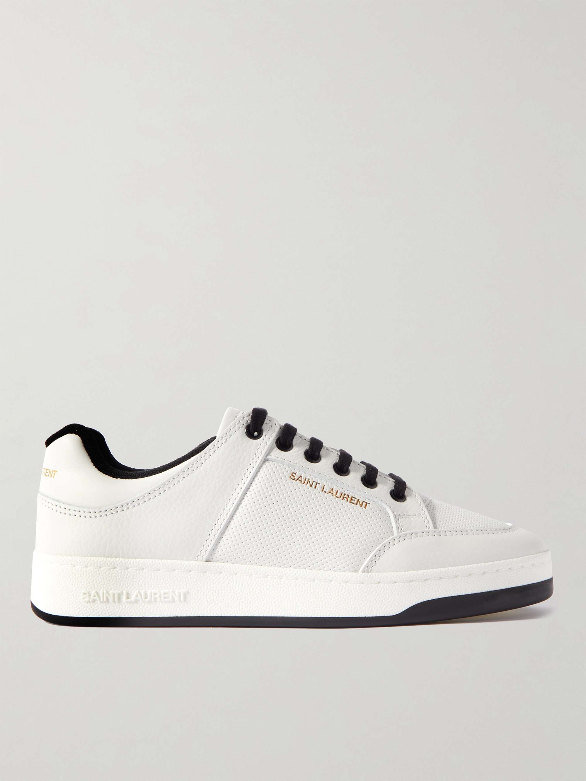 White SL/61 Perforated Leather Sneakers | SAINT LAURENT | MR PORTER