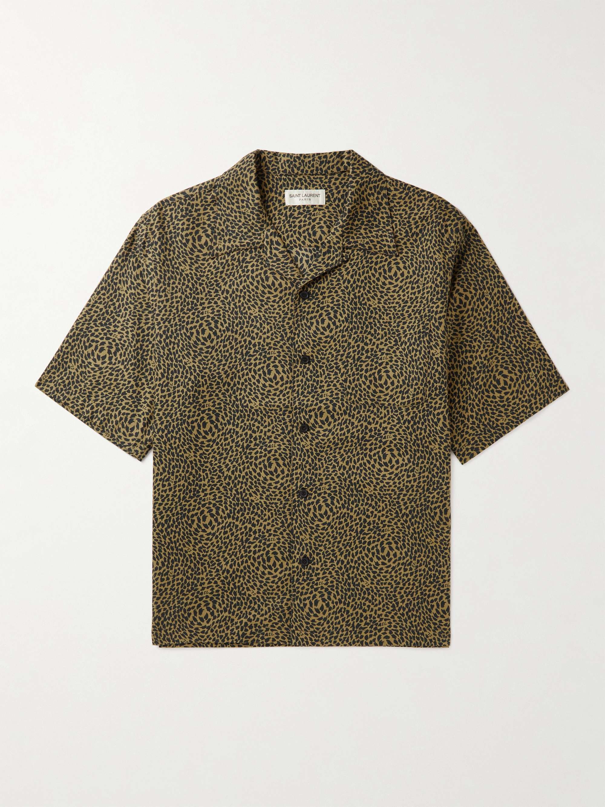 Hemd mit Reverskragen aus einer Lyocell-Baumwollmischung mit Leopardenmuster  | MR PORTER
