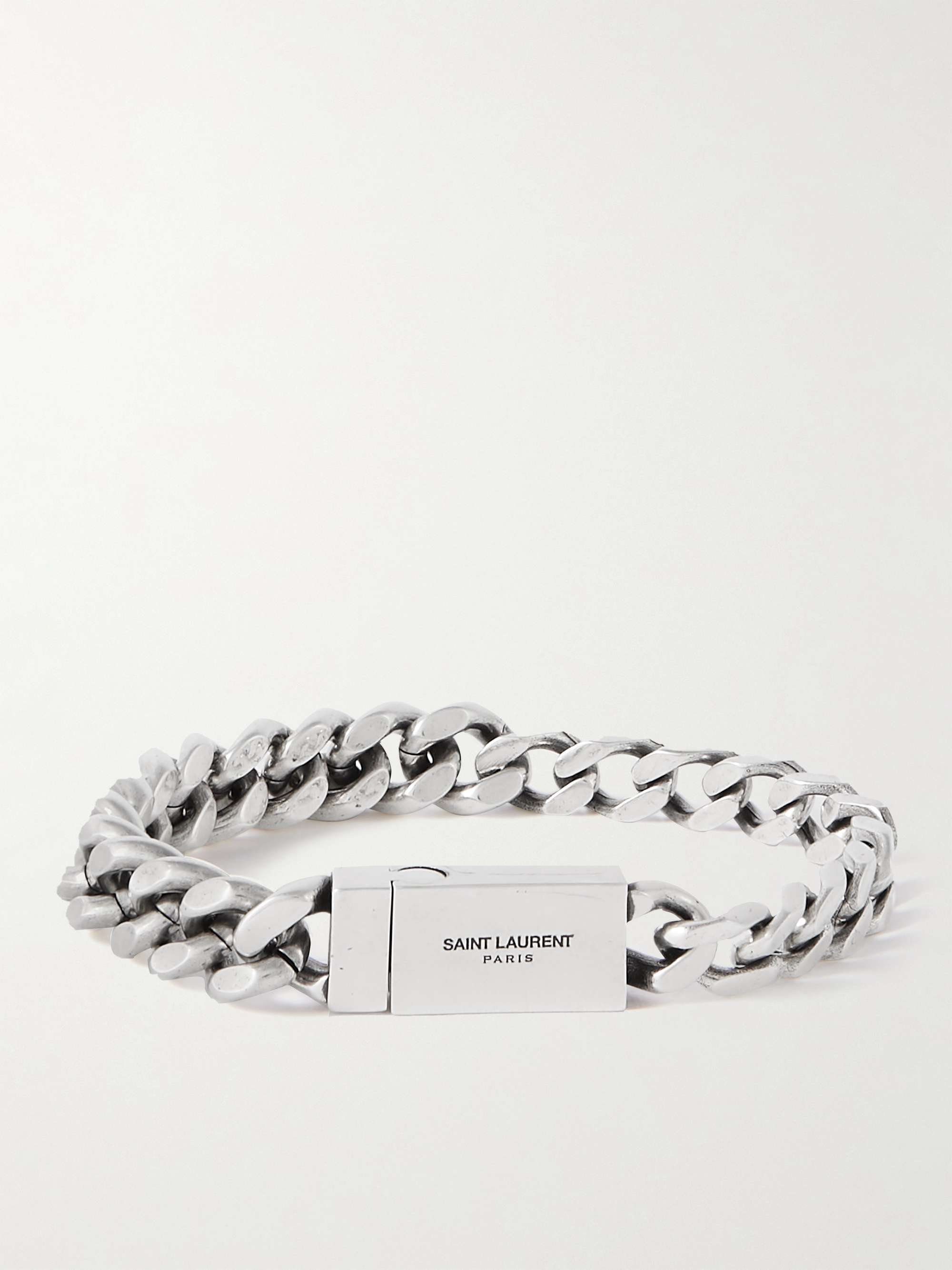 SAINT LAURENT Silver-Tone Bracelet for Men | MR PORTER