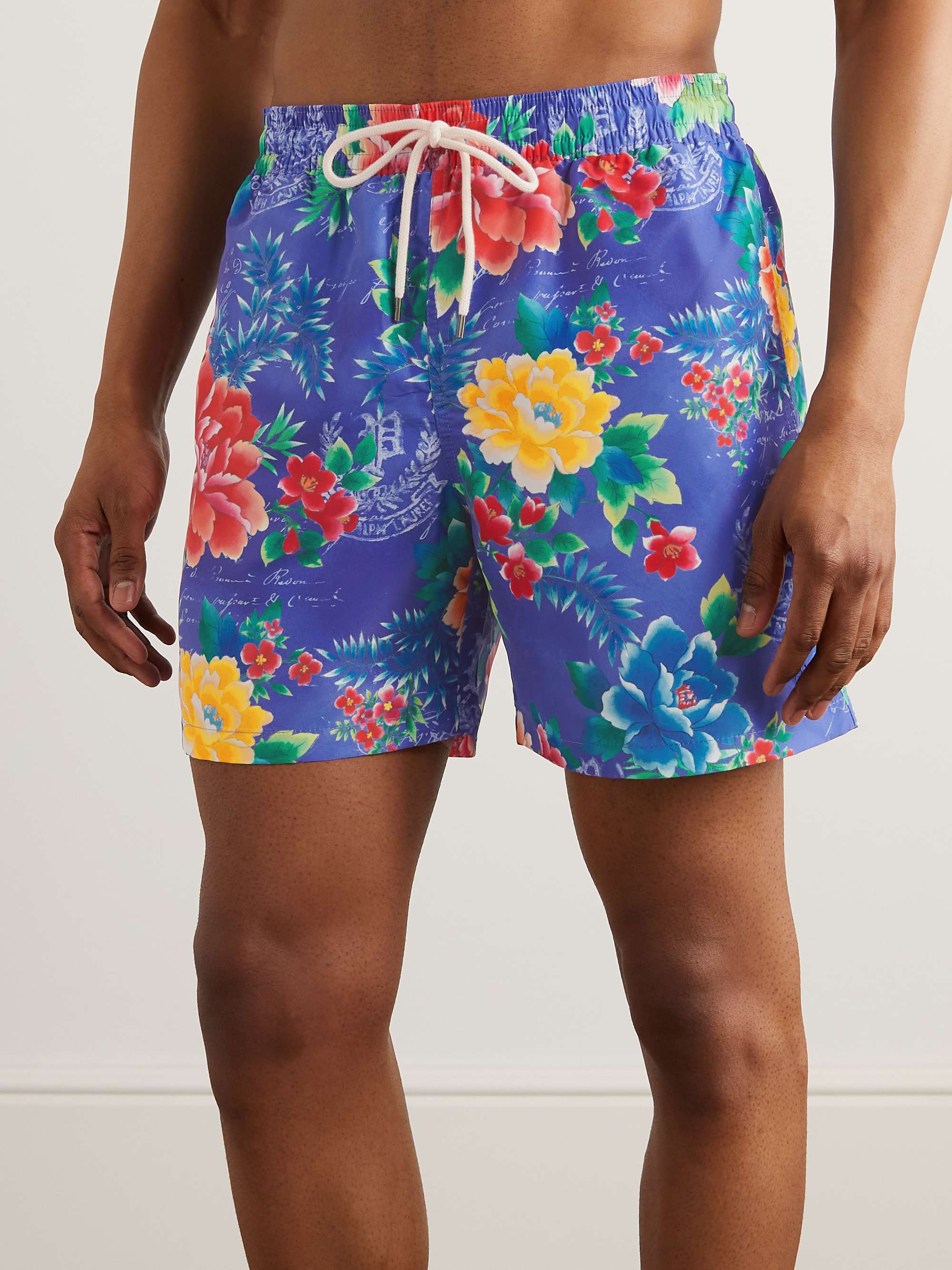POLO RALPH LAUREN Traveler Straight-Leg Floral-Print Swim Shorts for ...