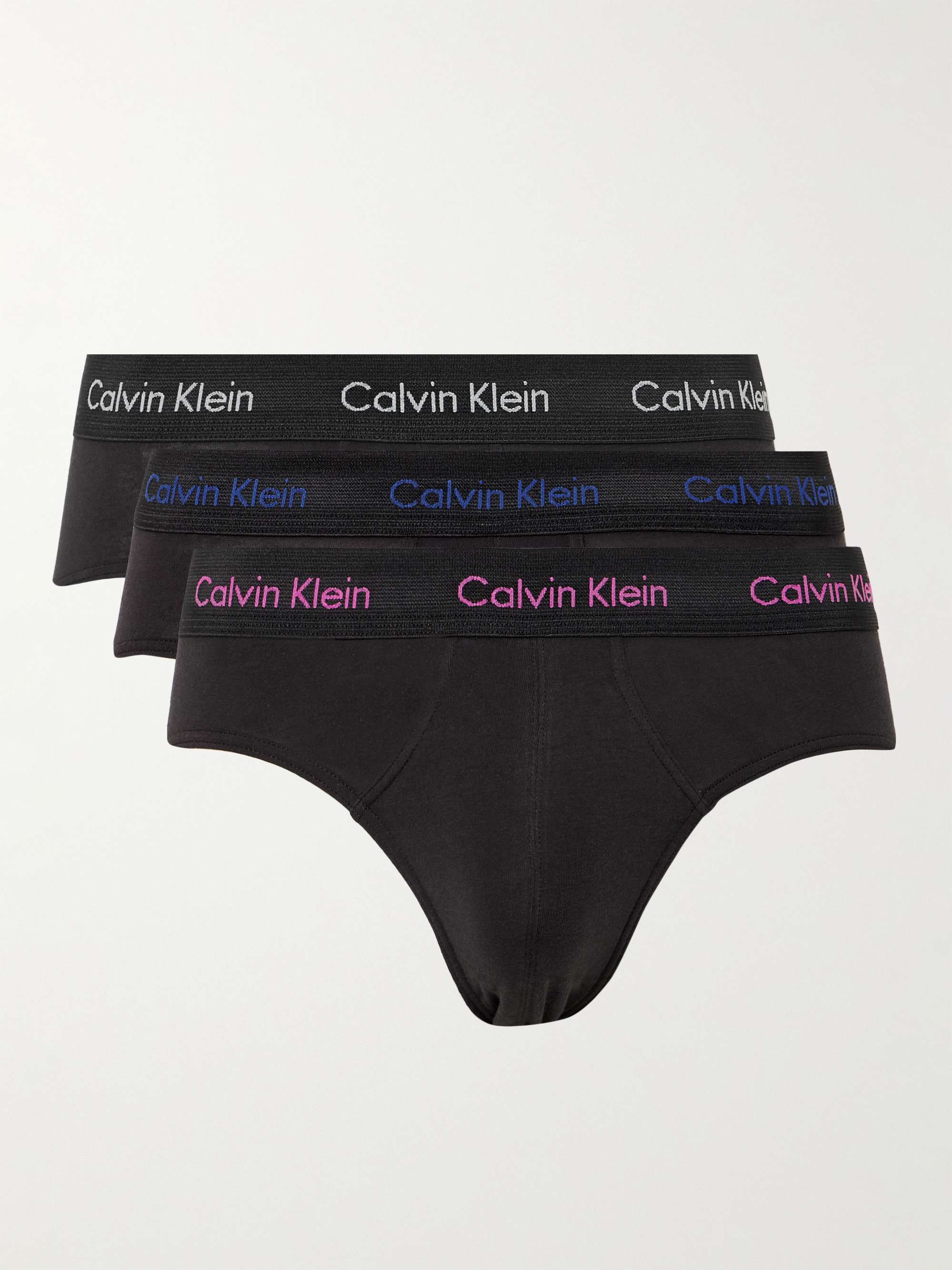 CALVIN KLEIN UNDERWEAR Three-Pack Stretch-Cotton Briefs for Men | MR PORTER