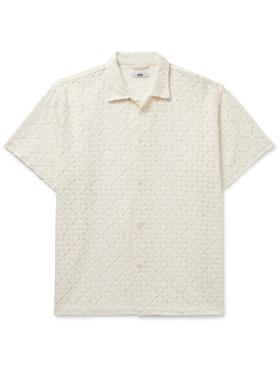 Bode Cotton-blend Lace Shirt In Neutrals