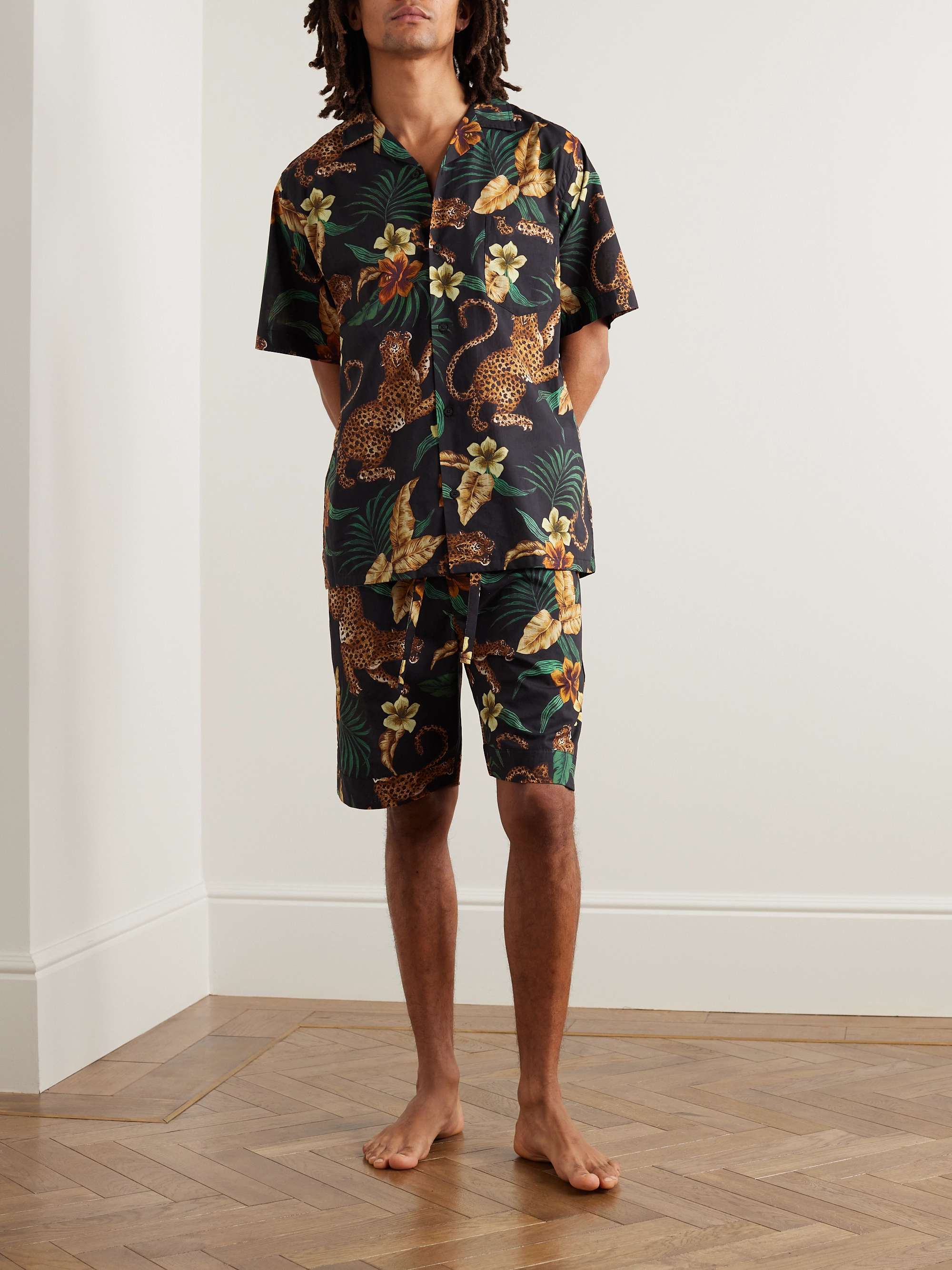 DESMOND & DEMPSEY Printed Cotton Pyjama Set for Men | MR PORTER