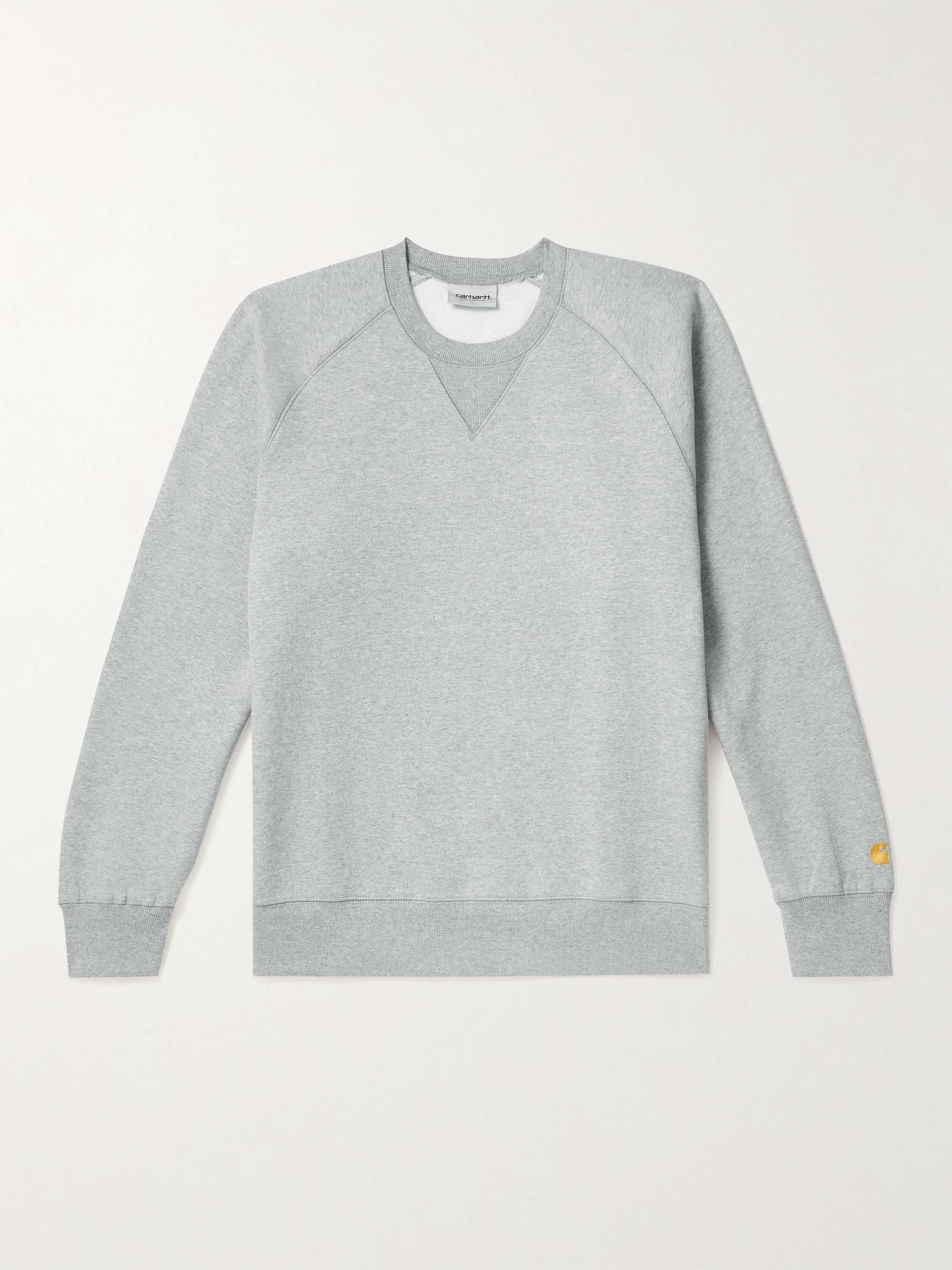 CARHARTT WIP Chase Logo-Embroidered Cotton-Blend Jersey Sweatshirt for Men  | MR PORTER
