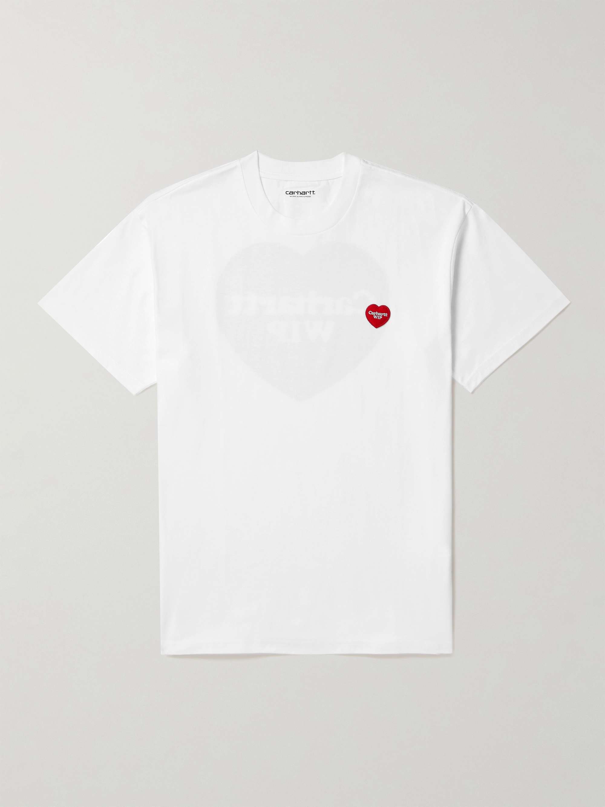 CARHARTT WIP Double Heart Logo-Appliquéd Printed Cotton-Jersey T-Shirt ...