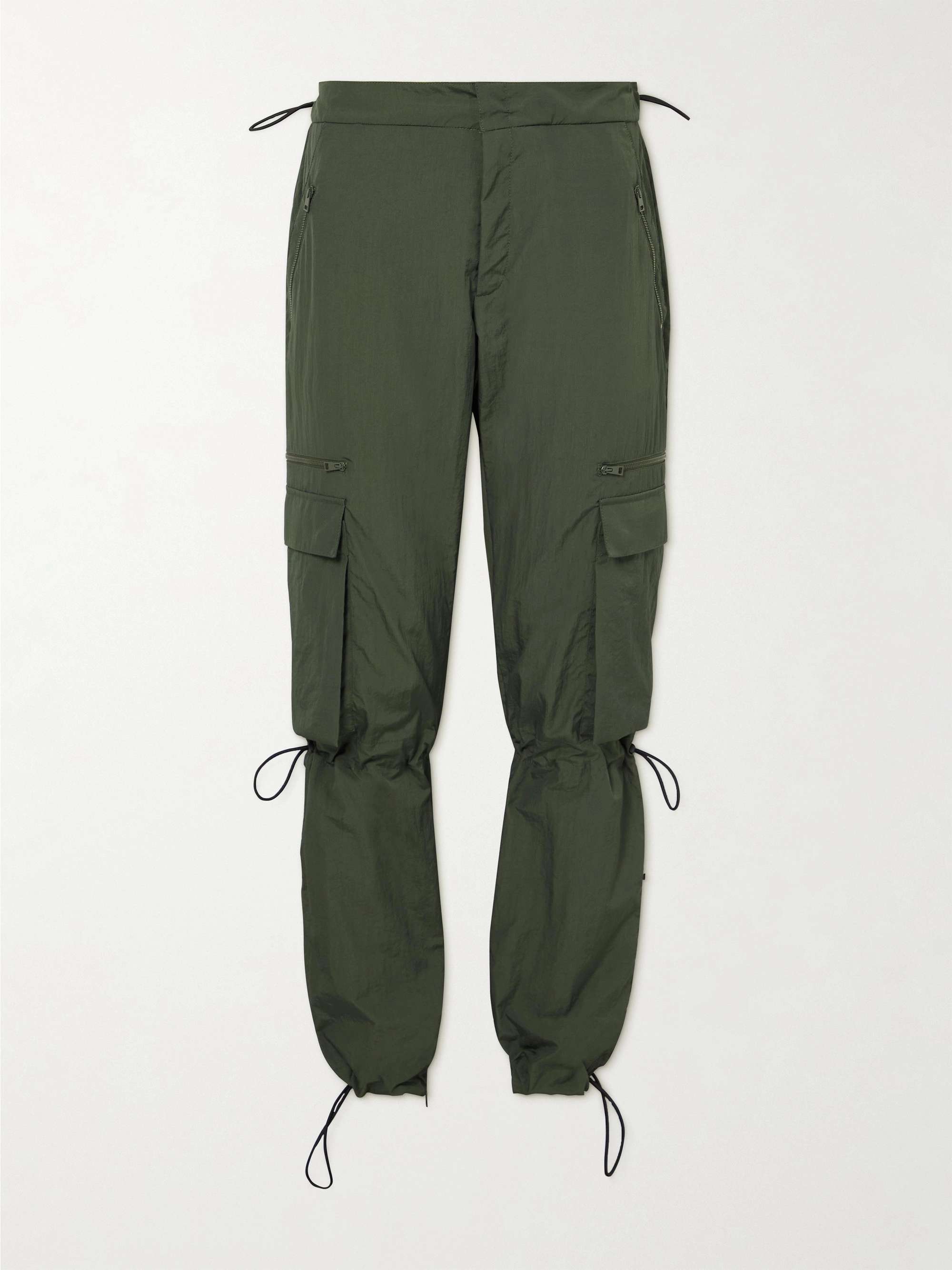 SAIF UD DEEN Straight-Leg Crinkled-Canvas Cargo Trousers for Men | MR ...
