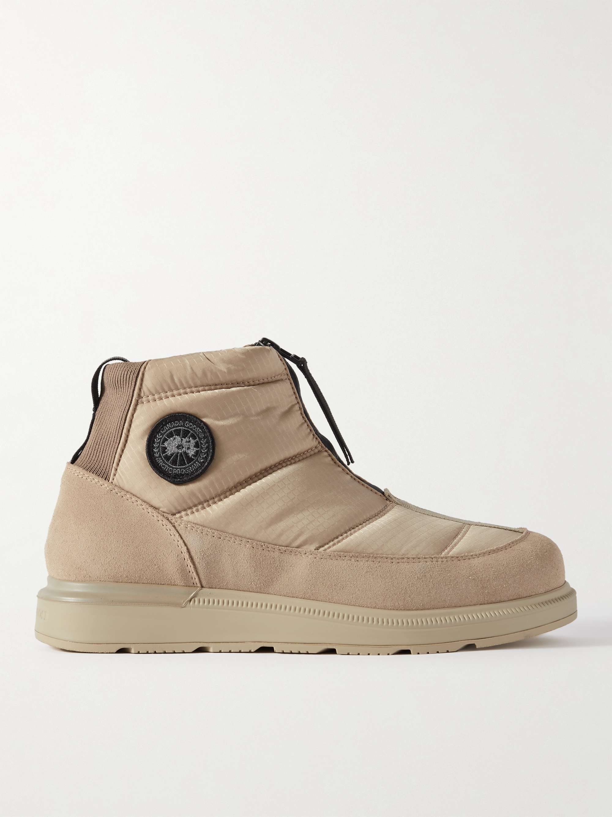 CANADA GOOSE Crofton Suede-Trimmed Quilted Ripstop Boots for Men | MR PORTER