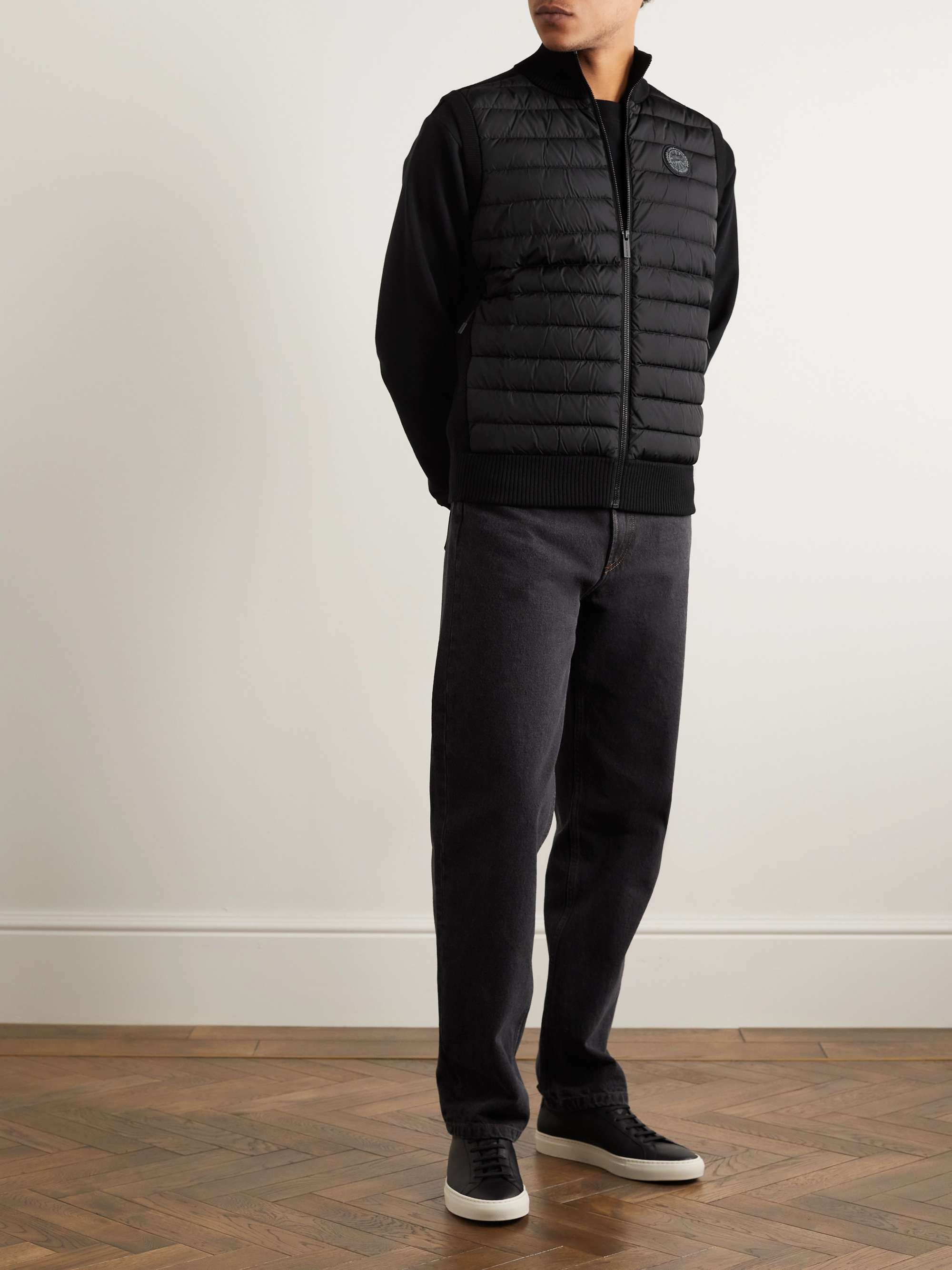 CANADA GOOSE HyBridge Slim-Fit Merino Wool and Quilted Nylon Down Gilet |  MR PORTER